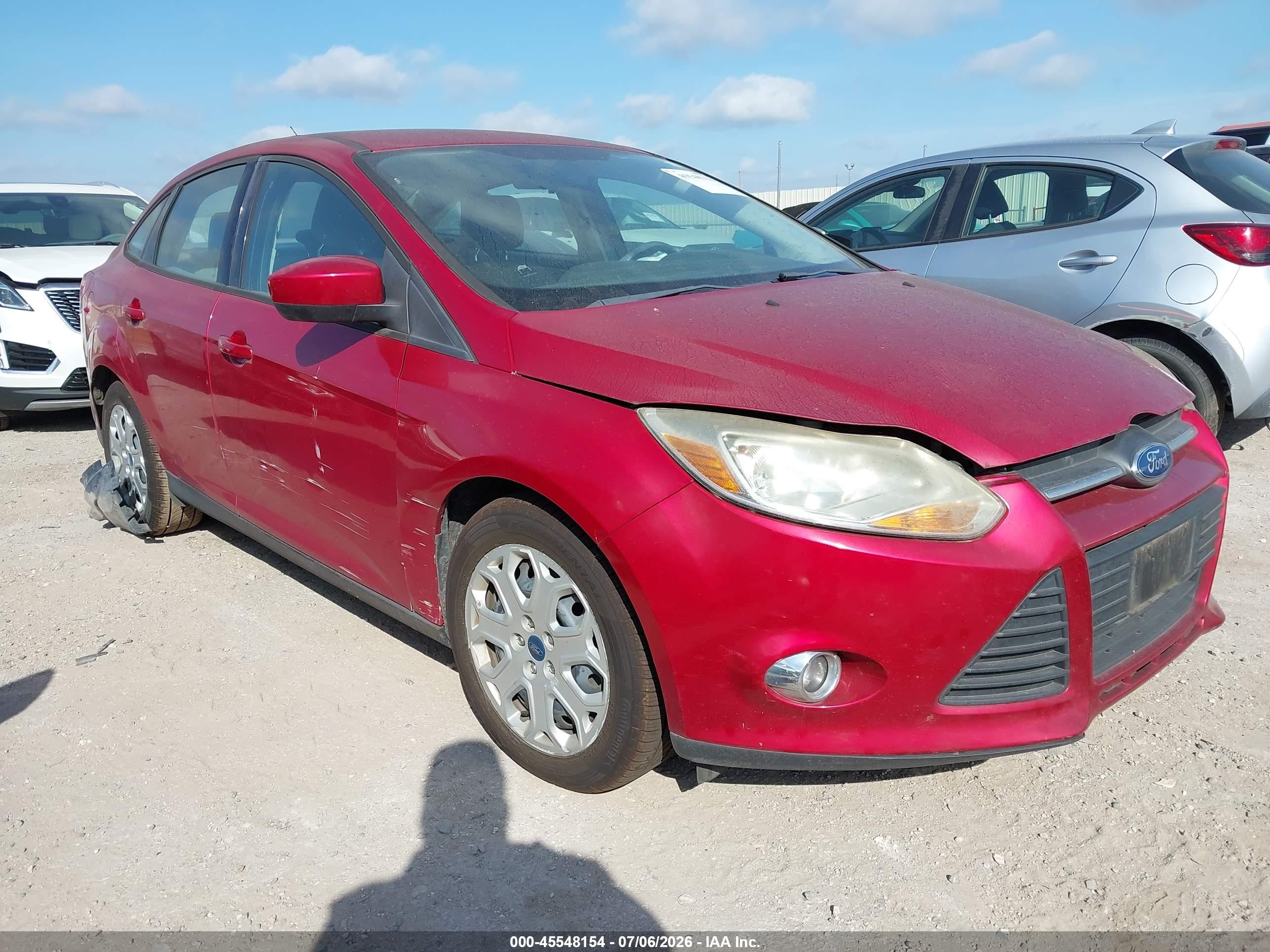 2012 Ford Focus Se Red vin: 1FAHP3F26CL320599