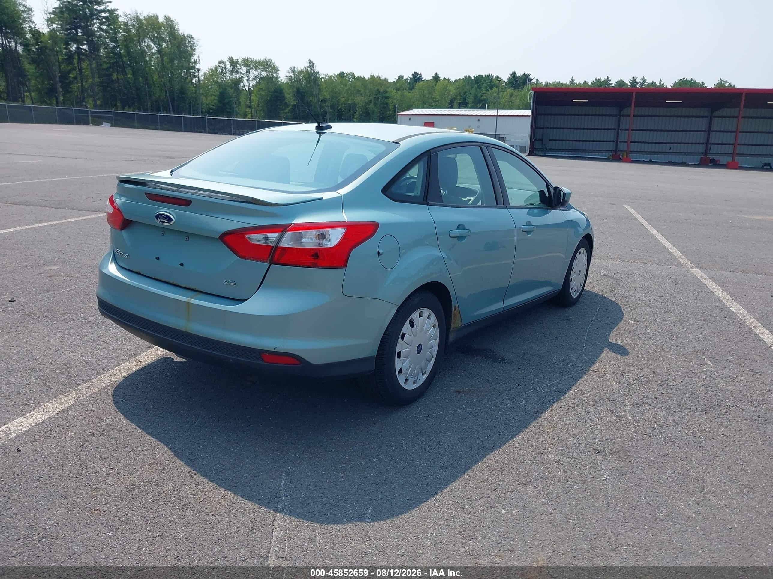 2012 Ford Focus Se Light Blue vin: 1FAHP3F26CL341243