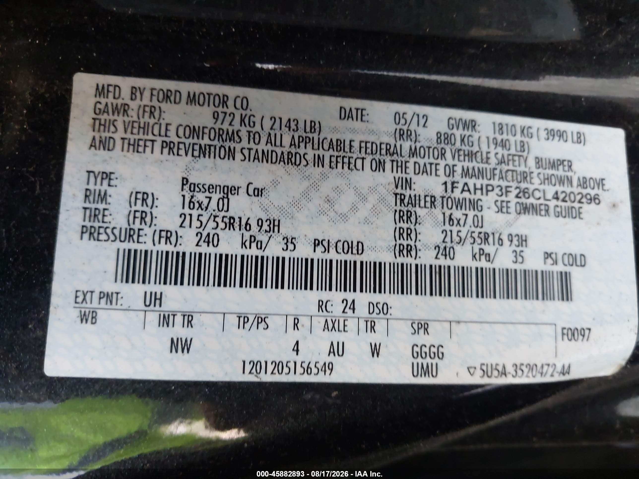 2012 Ford Focus Se Black vin: 1FAHP3F26CL420296