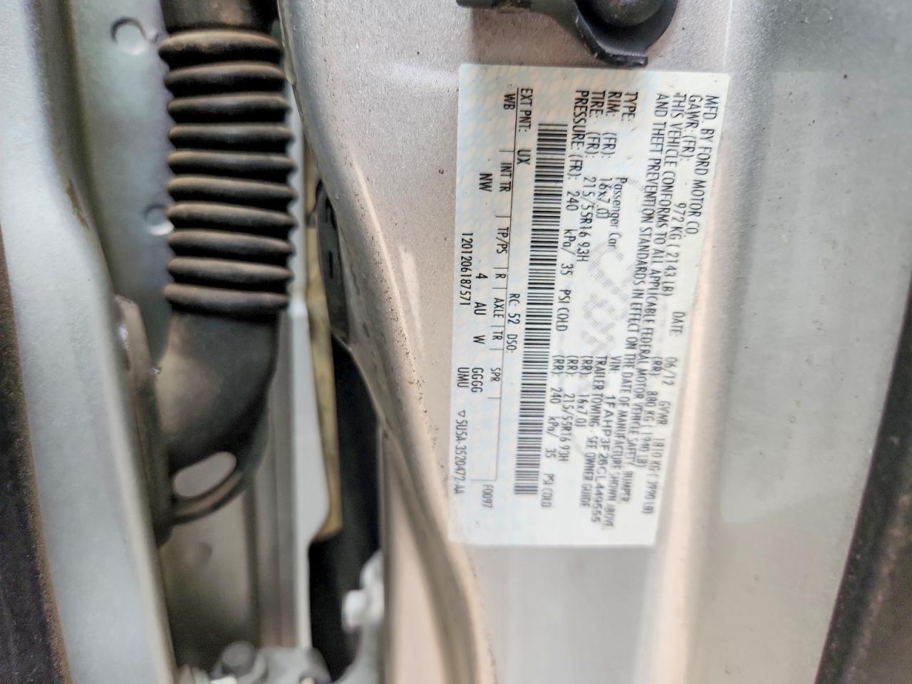 2012 Ford Focus Se Silver vin: 1FAHP3F26CL449555