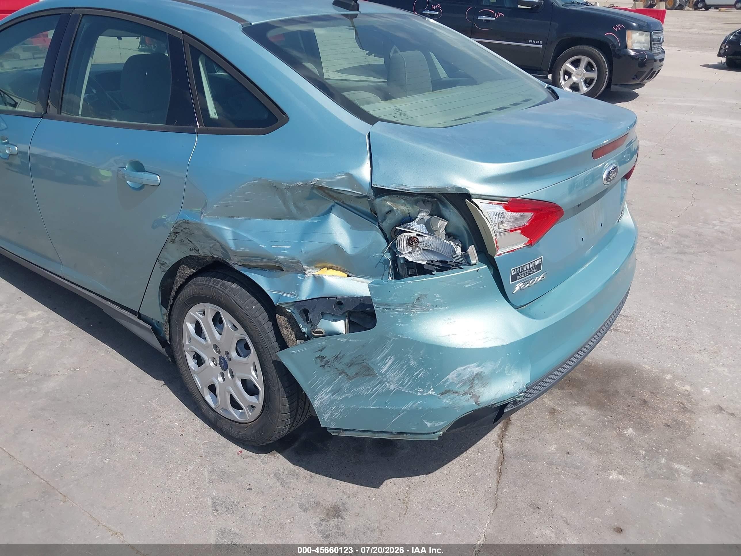 2012 Ford Focus Se Teal vin: 1FAHP3F26CL471040