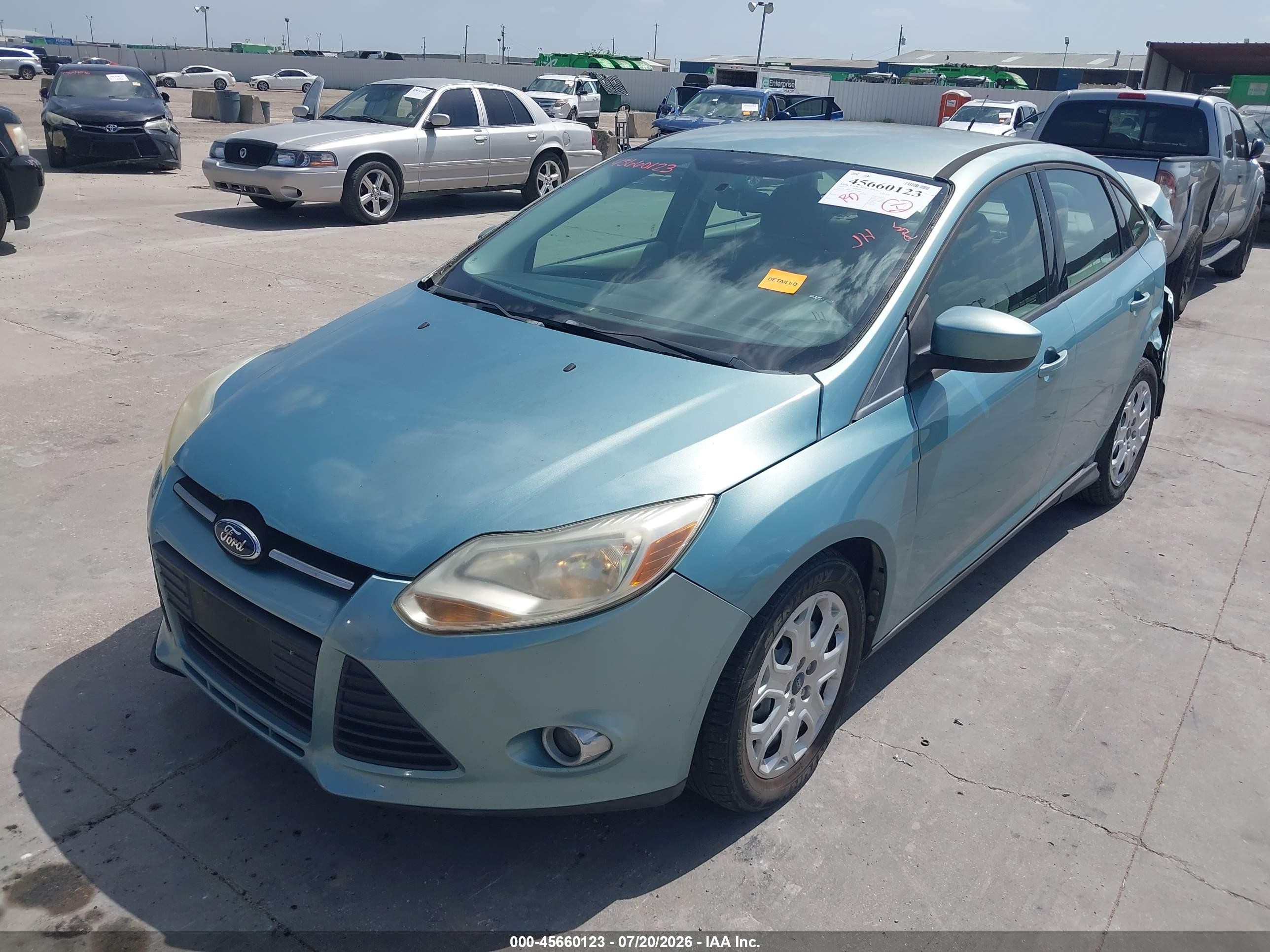 2012 Ford Focus Se Teal vin: 1FAHP3F26CL471040