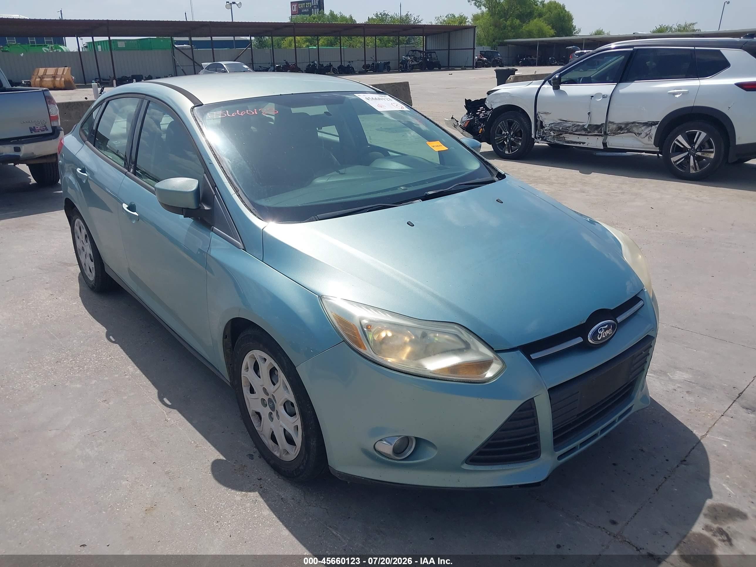 2012 Ford Focus Se Teal vin: 1FAHP3F26CL471040