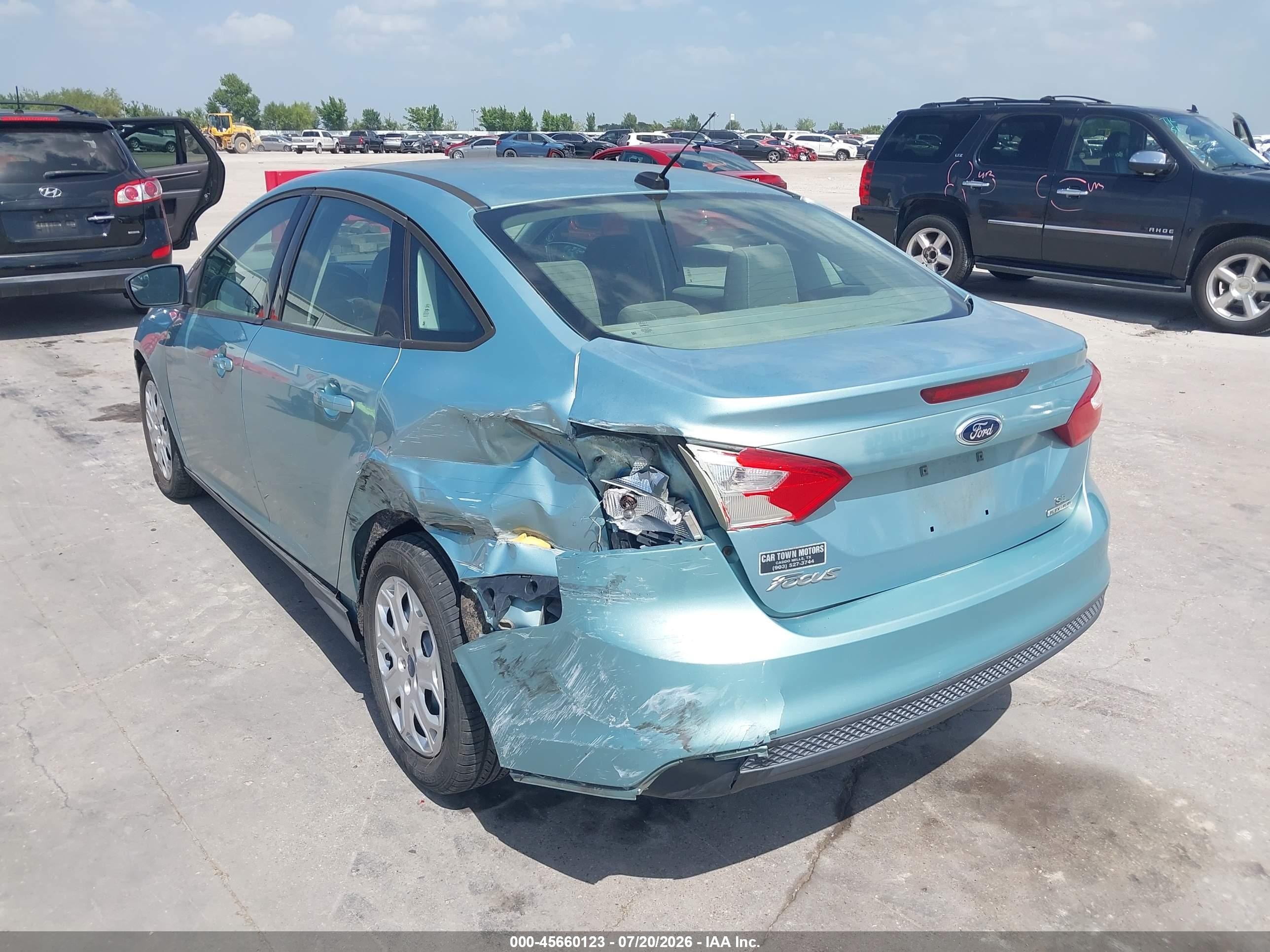 2012 Ford Focus Se Teal vin: 1FAHP3F26CL471040