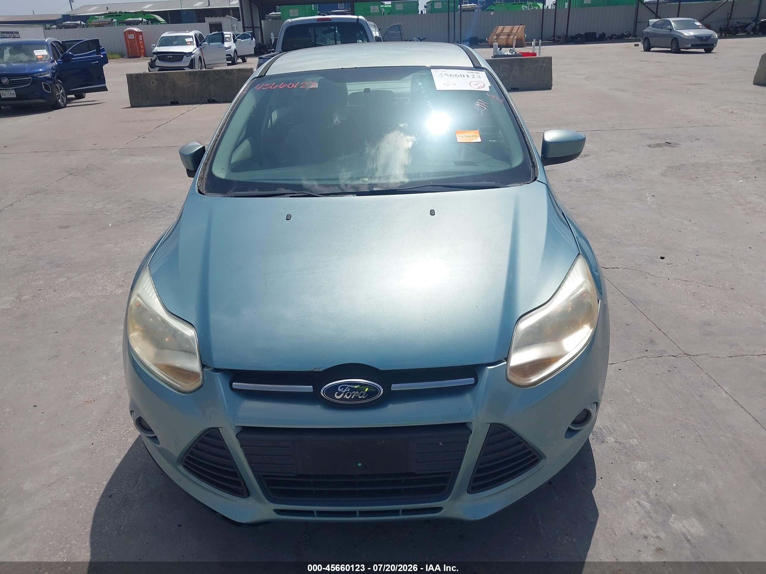 2012 Ford Focus Se Teal vin: 1FAHP3F26CL471040