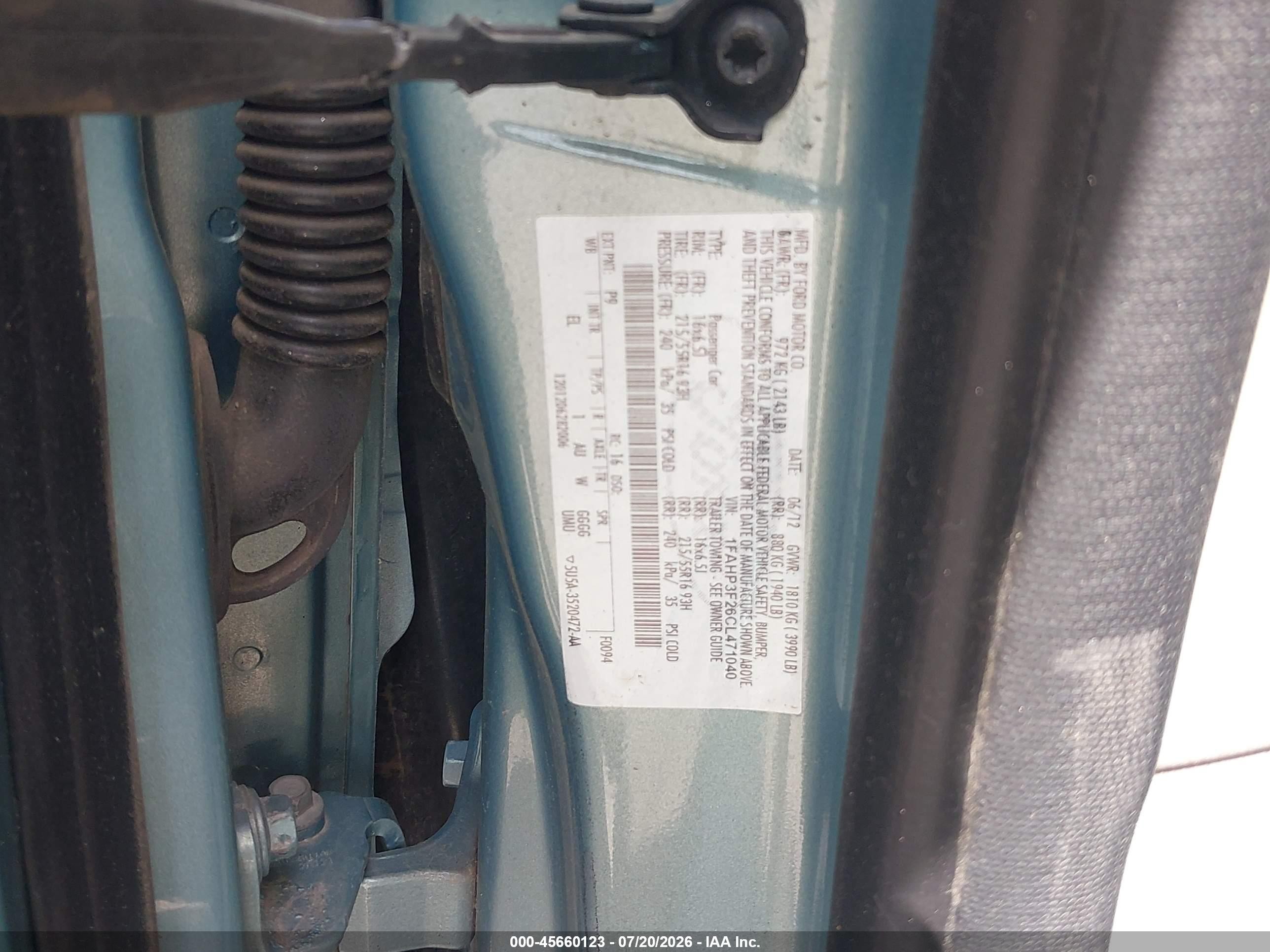 2012 Ford Focus Se Teal vin: 1FAHP3F26CL471040
