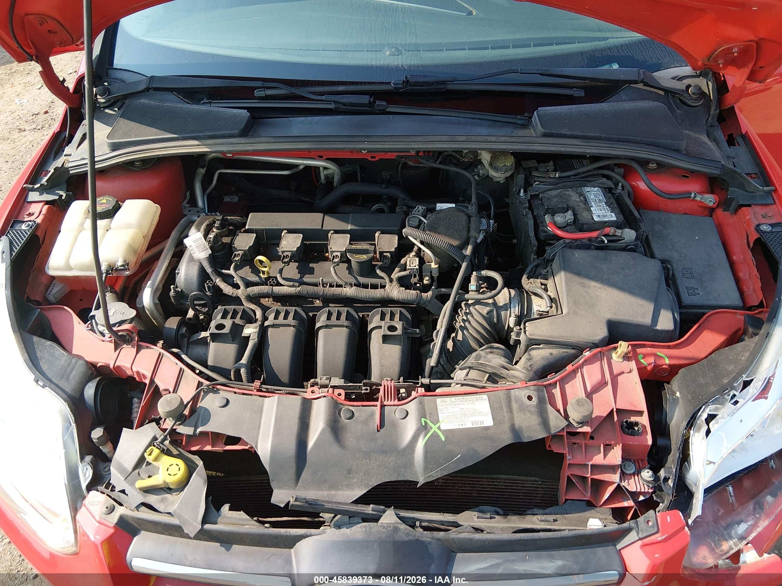 2012 Ford Focus Se Red vin: 1FAHP3F27CL117527