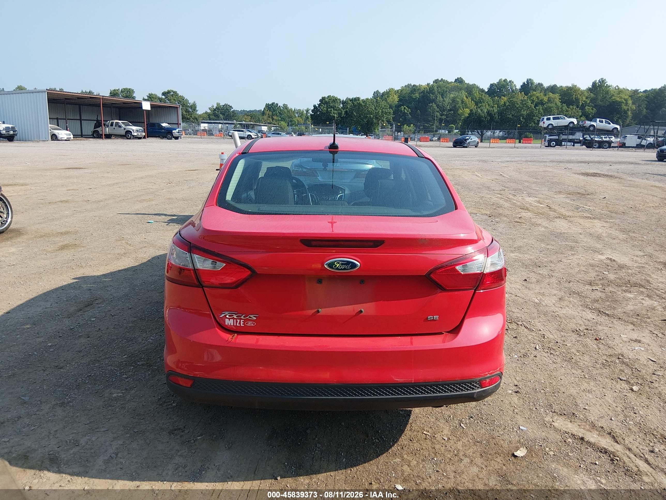 2012 Ford Focus Se Red vin: 1FAHP3F27CL117527