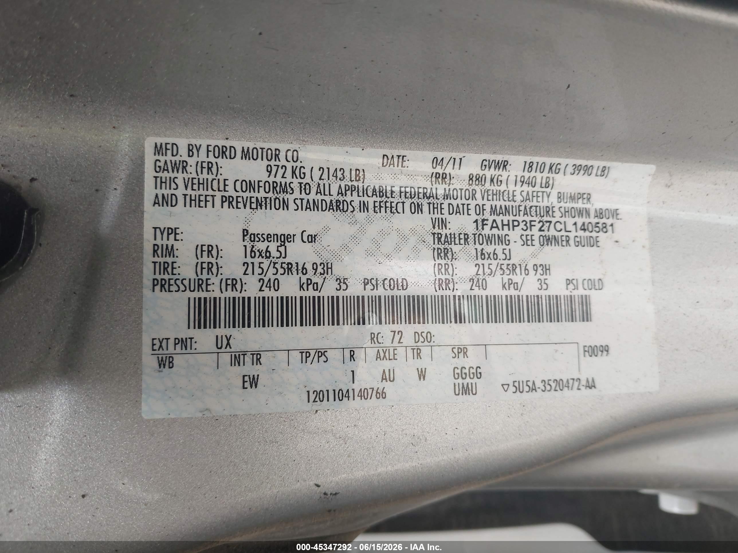 2012 Ford Focus Se Silver vin: 1FAHP3F27CL140581