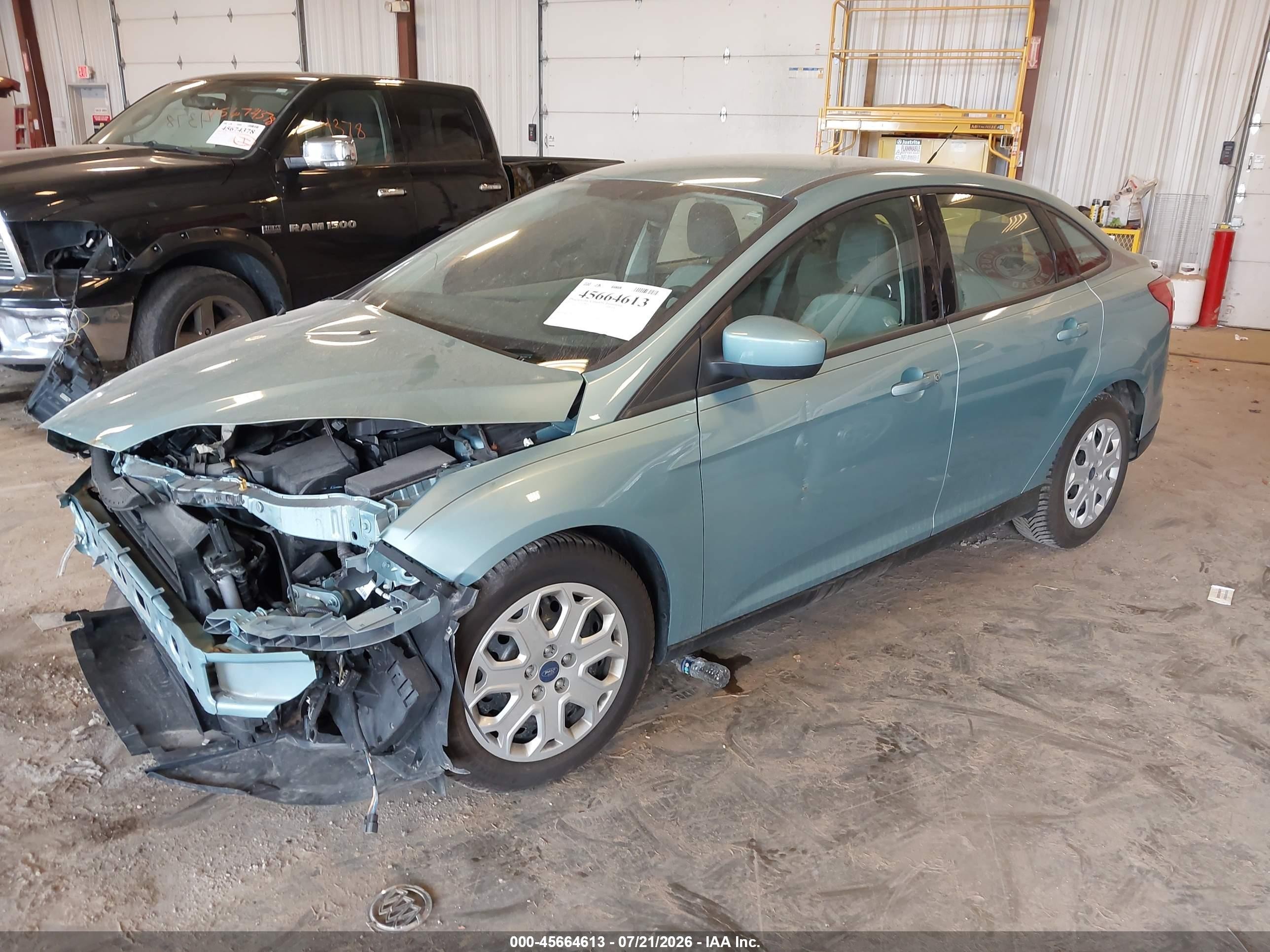 2012 Ford Focus Se Blue vin: 1FAHP3F27CL225730