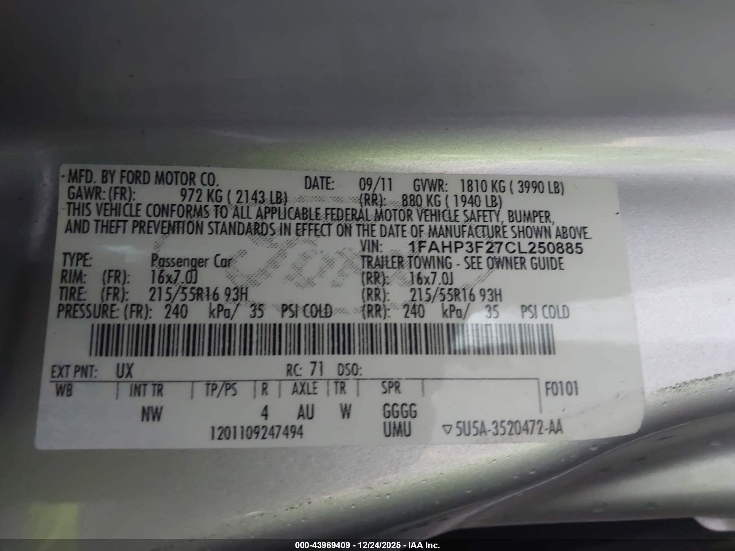 2012 Ford Focus Se Silver vin: 1FAHP3F27CL250885