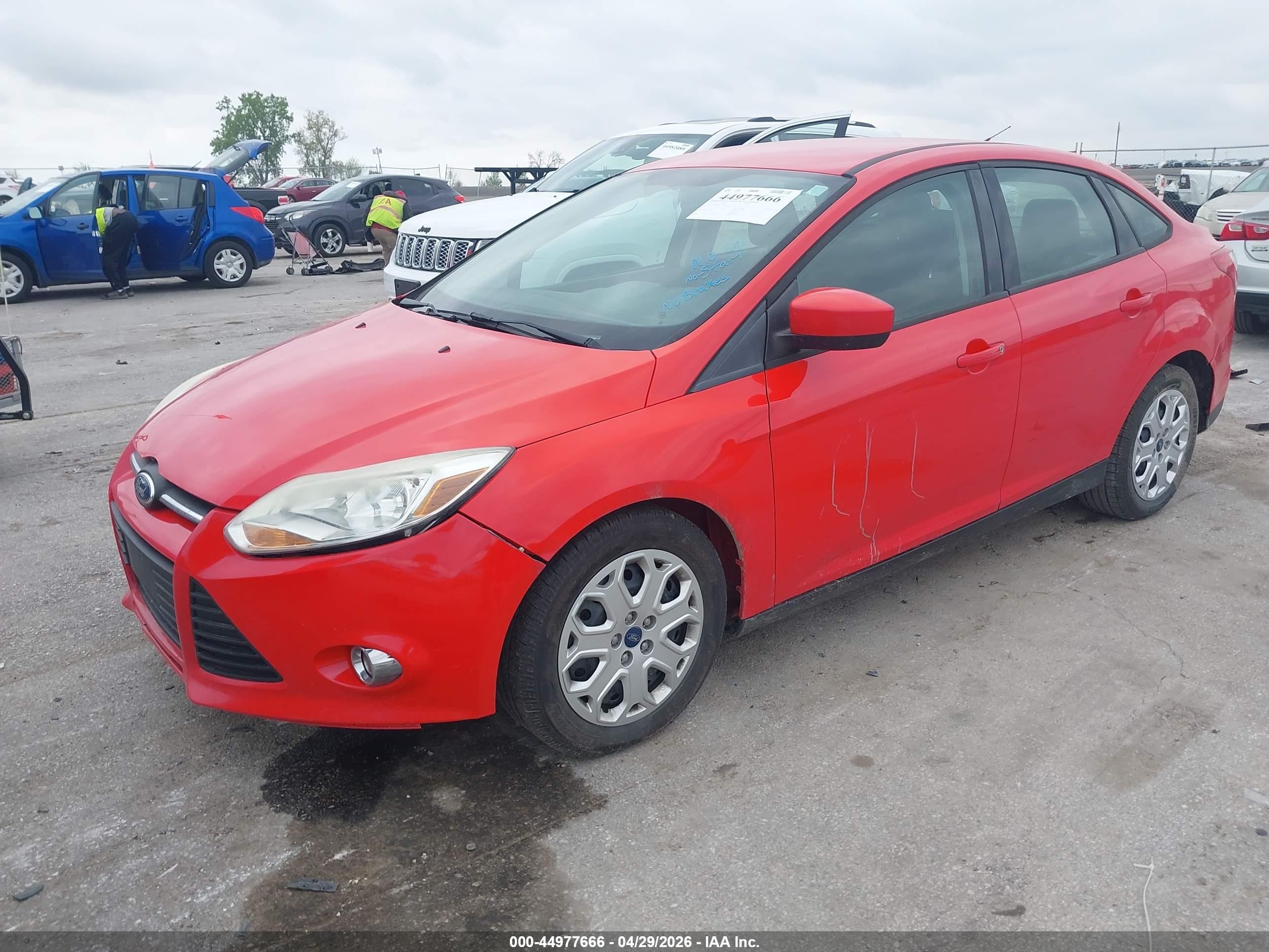 2012 Ford Focus Se Red vin: 1FAHP3F27CL279867