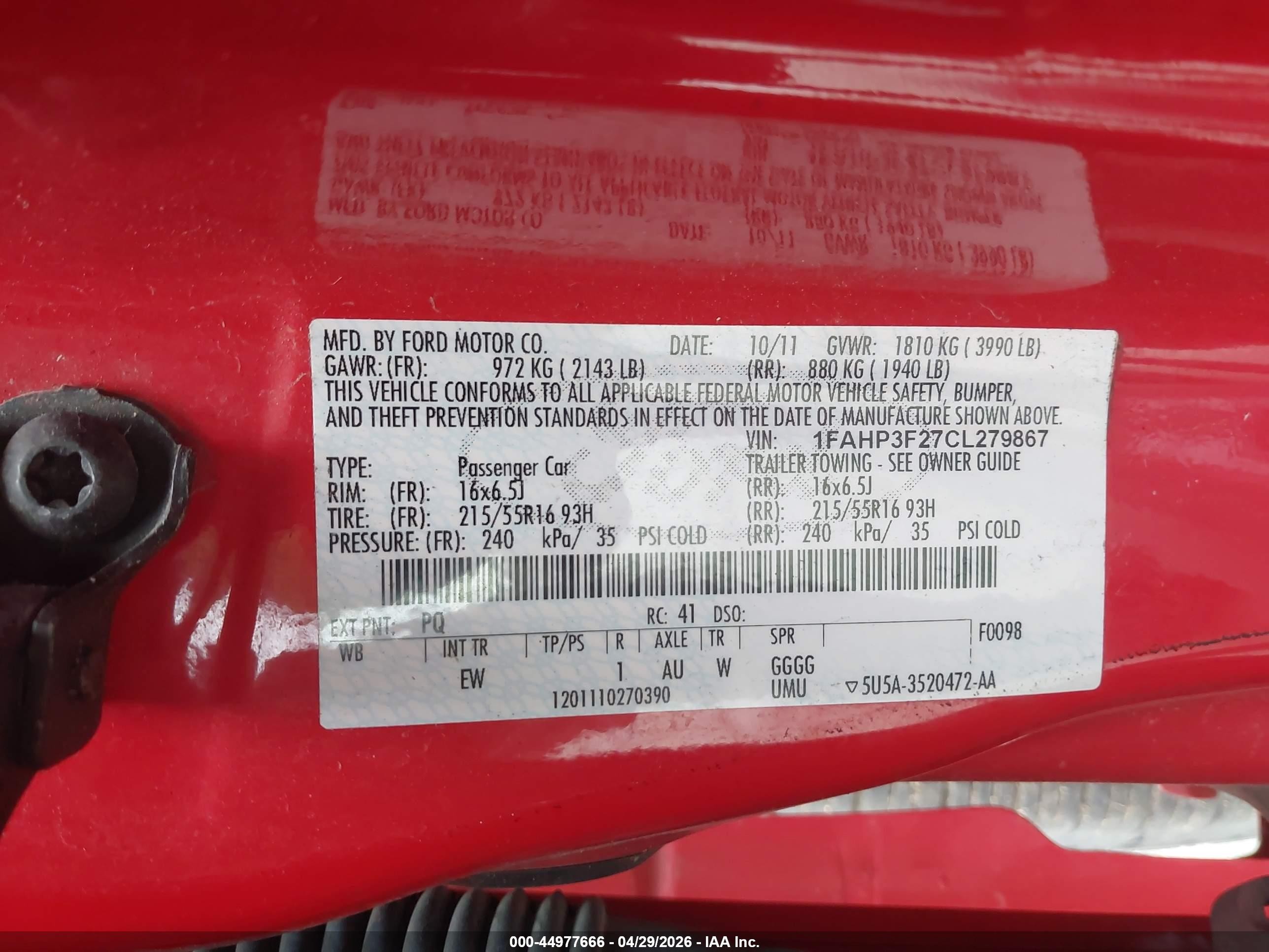 2012 Ford Focus Se Red vin: 1FAHP3F27CL279867