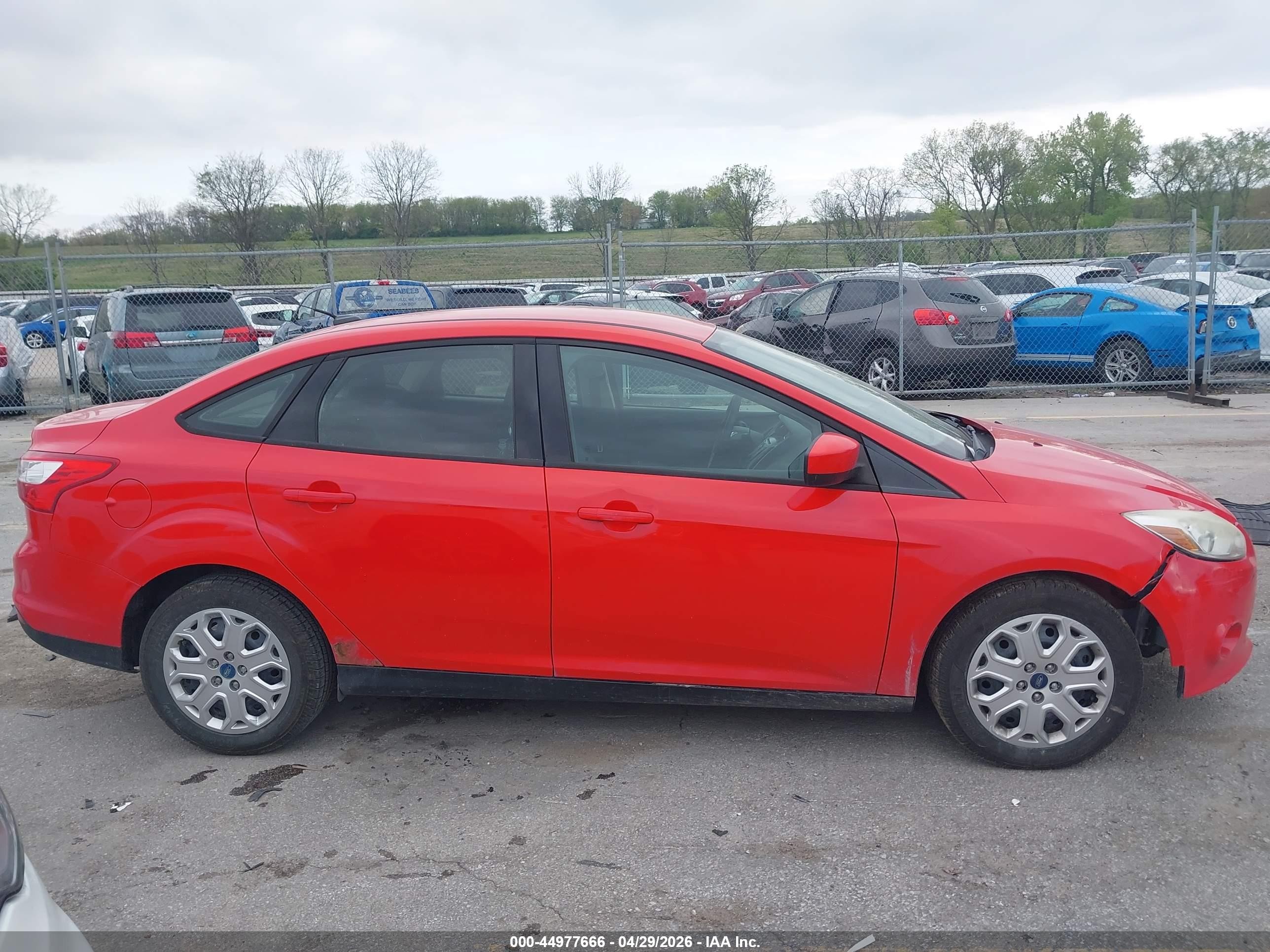 2012 Ford Focus Se Red vin: 1FAHP3F27CL279867