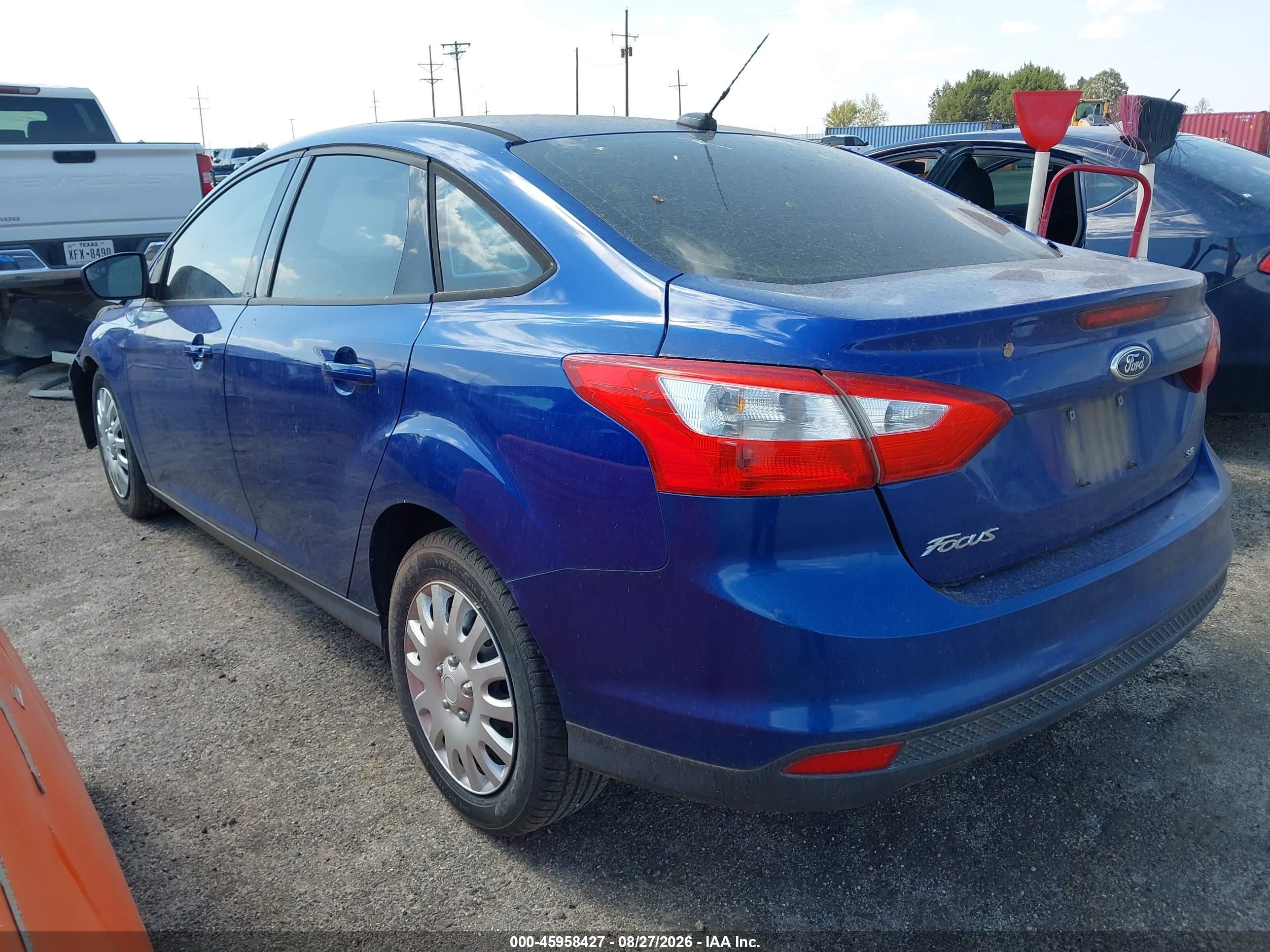 2012 Ford Focus Se Blue vin: 1FAHP3F27CL360416