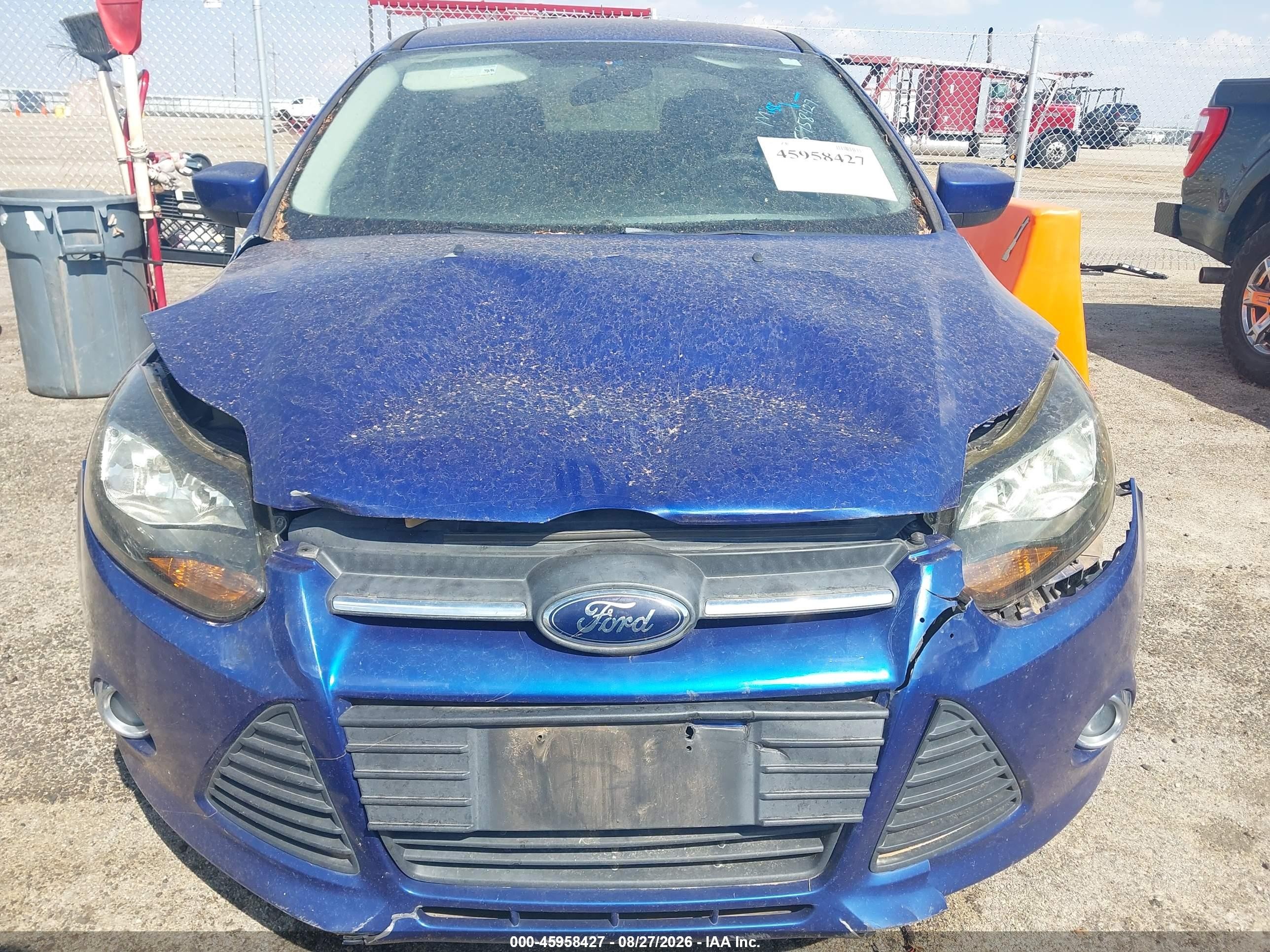 2012 Ford Focus Se Blue vin: 1FAHP3F27CL360416