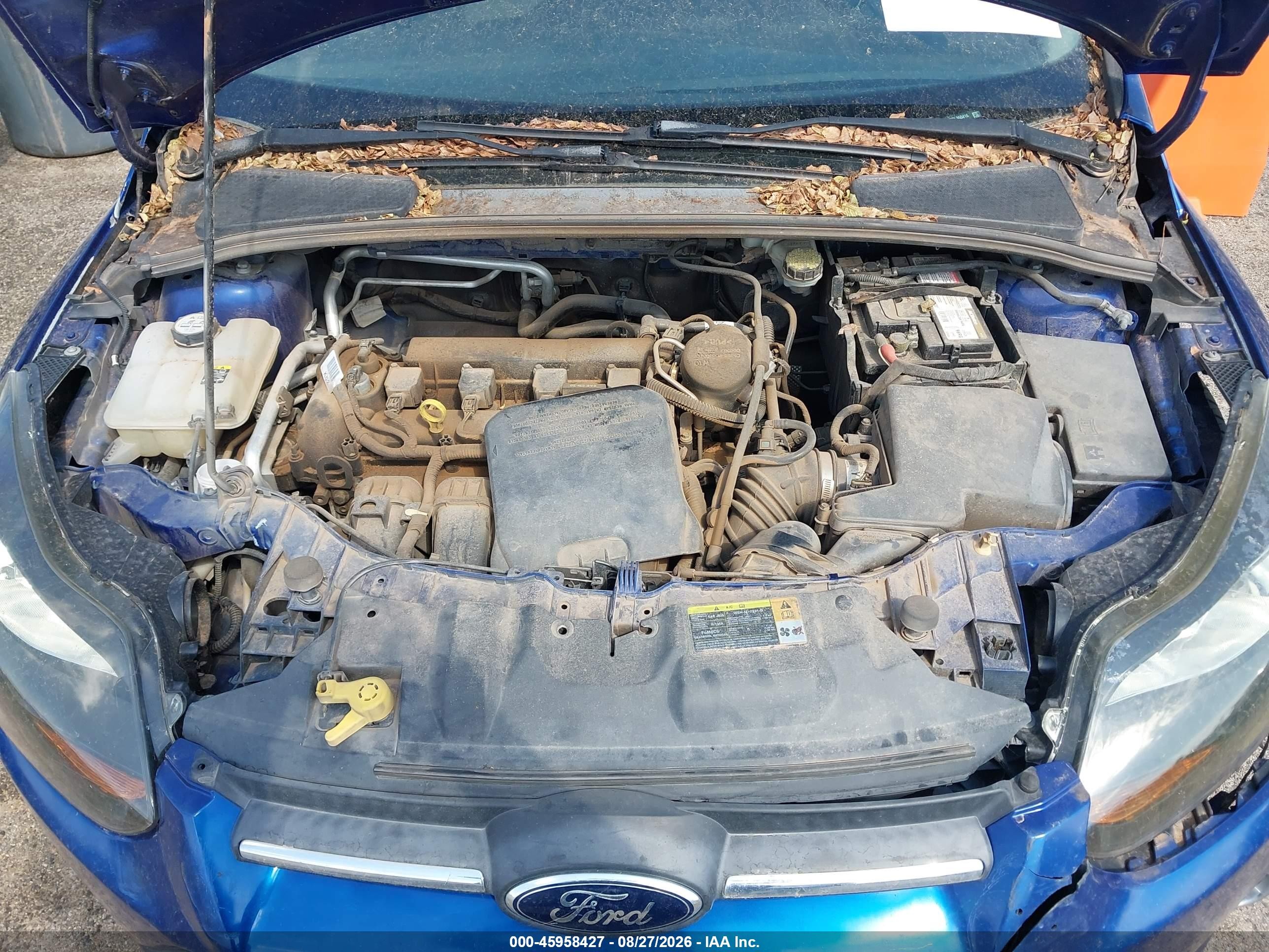 2012 Ford Focus Se Blue vin: 1FAHP3F27CL360416