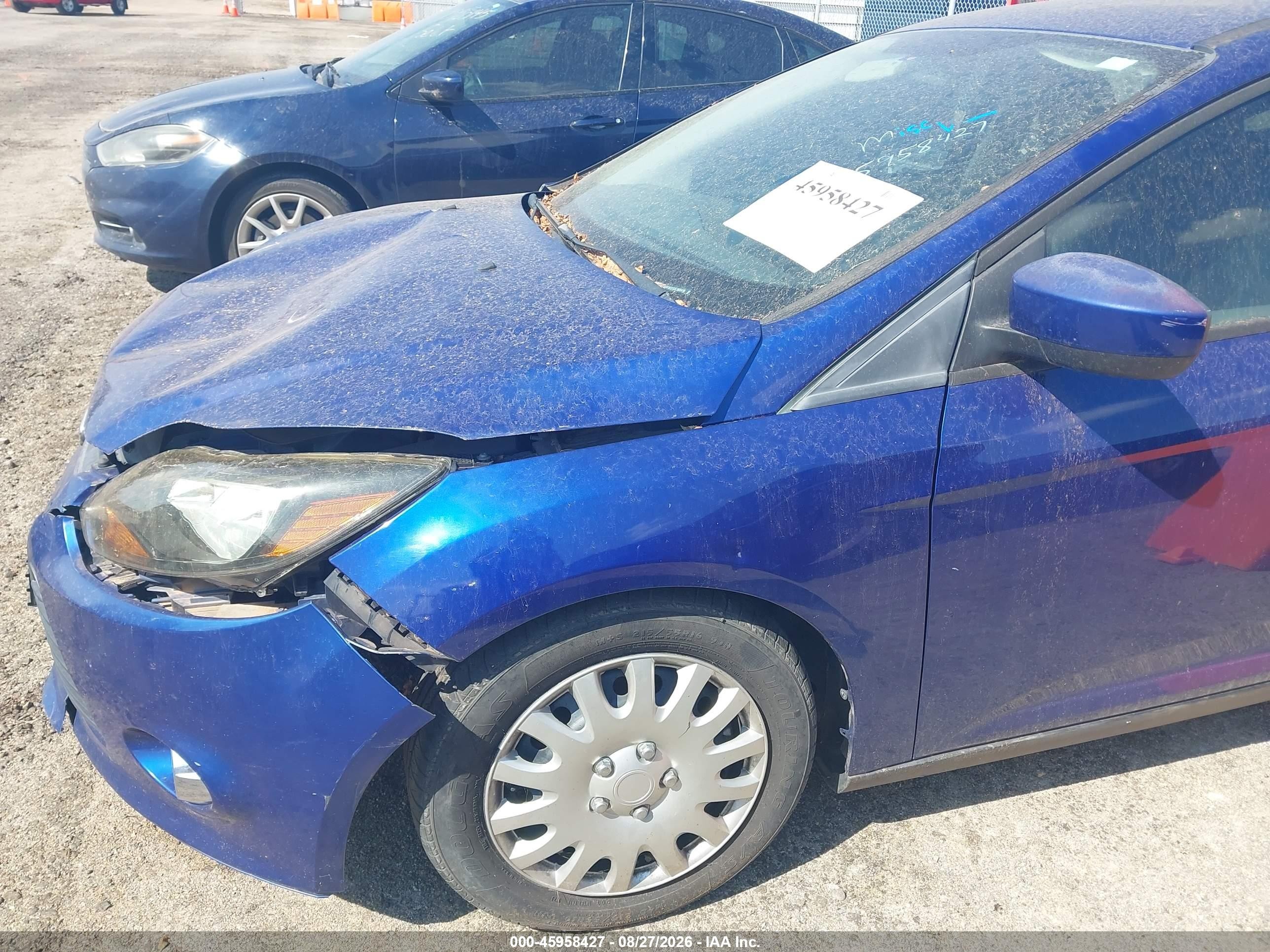 2012 Ford Focus Se Blue vin: 1FAHP3F27CL360416