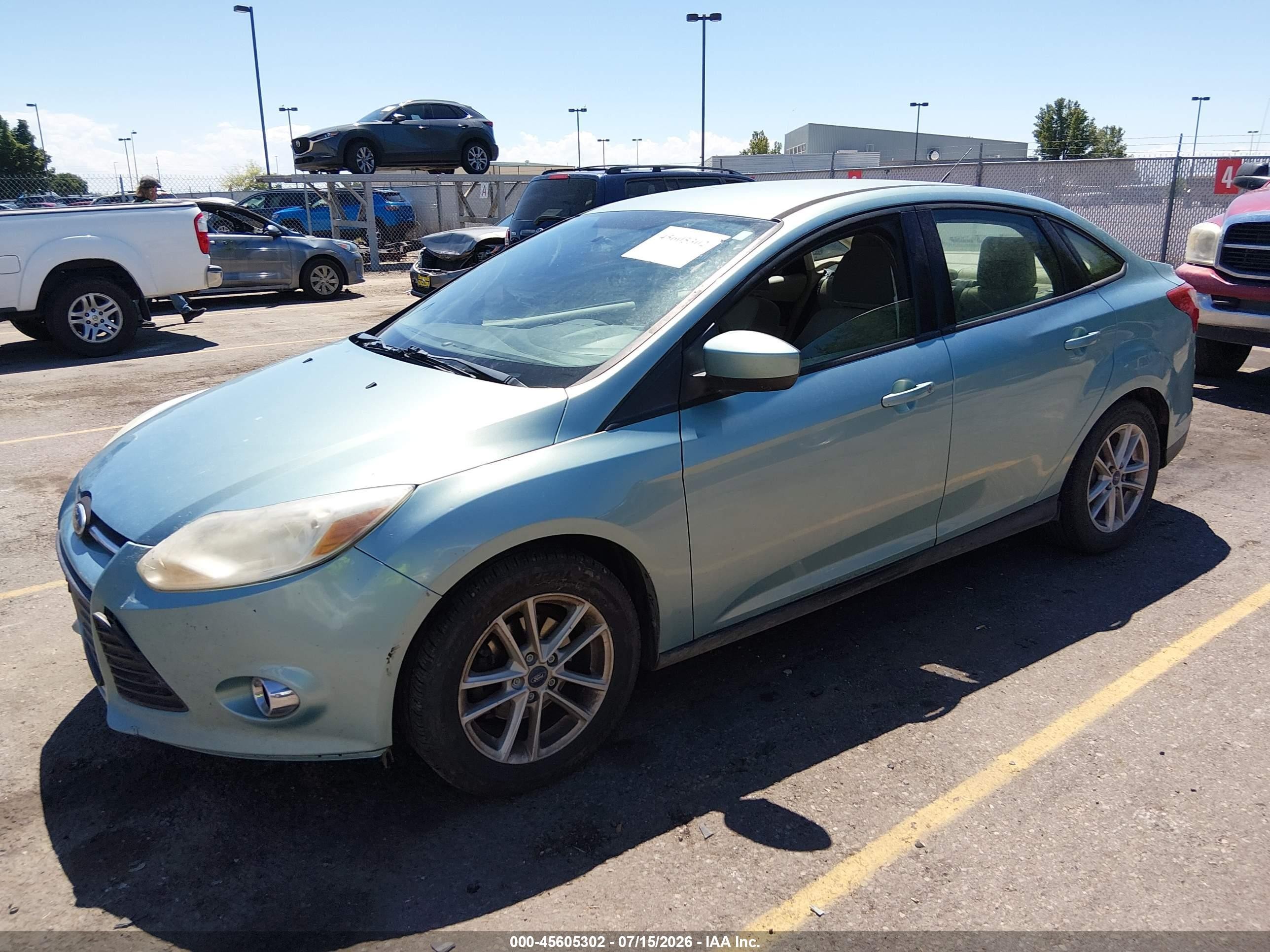 2012 Ford Focus Se Blue vin: 1FAHP3F27CL394162