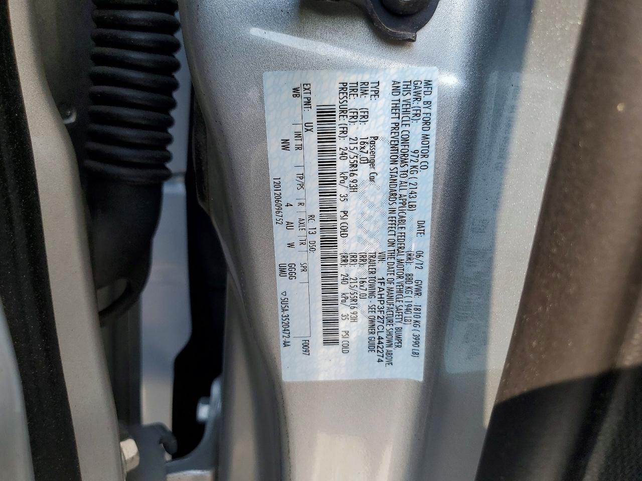 2012 Ford Focus Se Silver vin: 1FAHP3F27CL442274