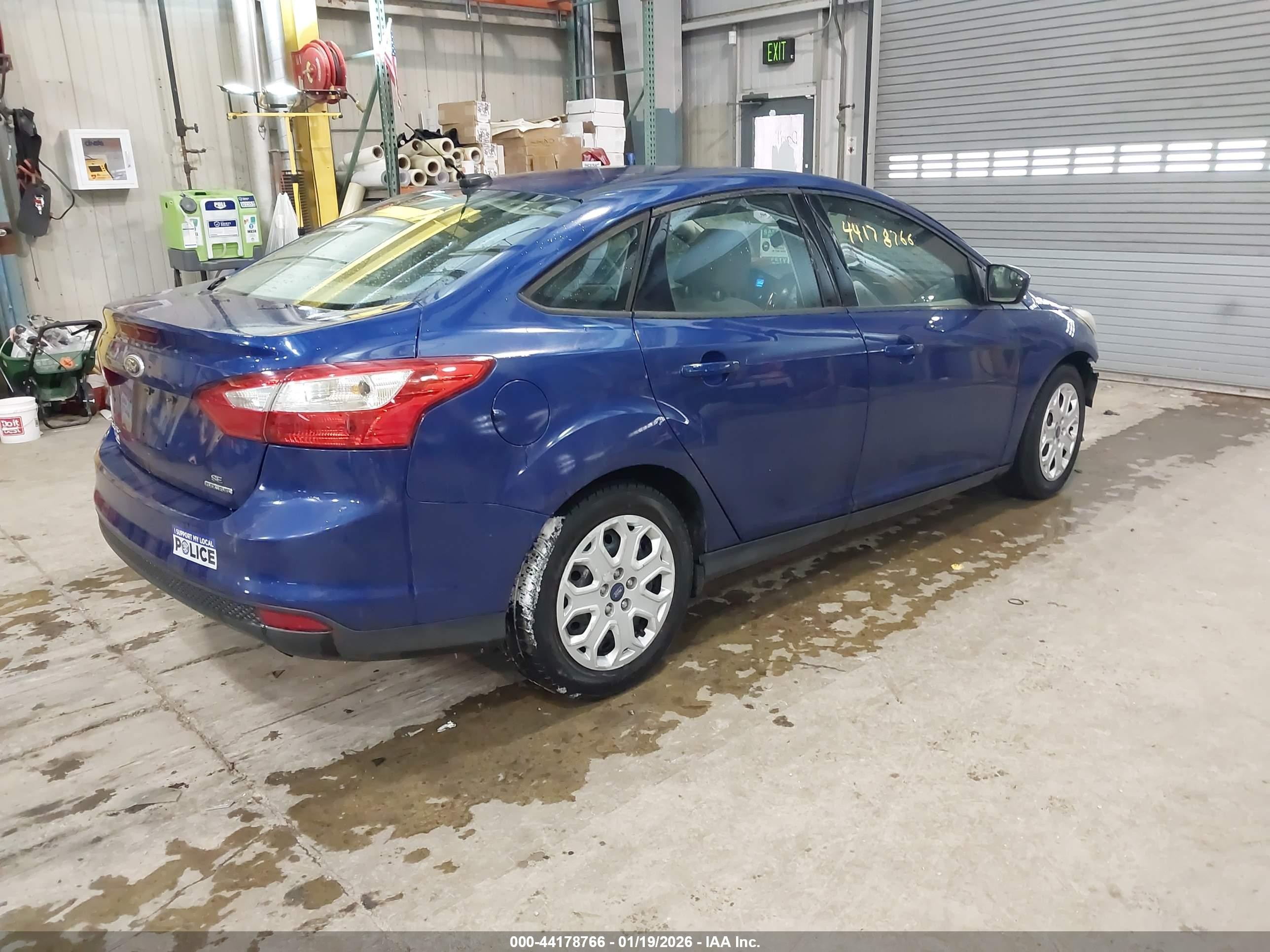 2012 Ford Focus Se Blue vin: 1FAHP3F27CL456157