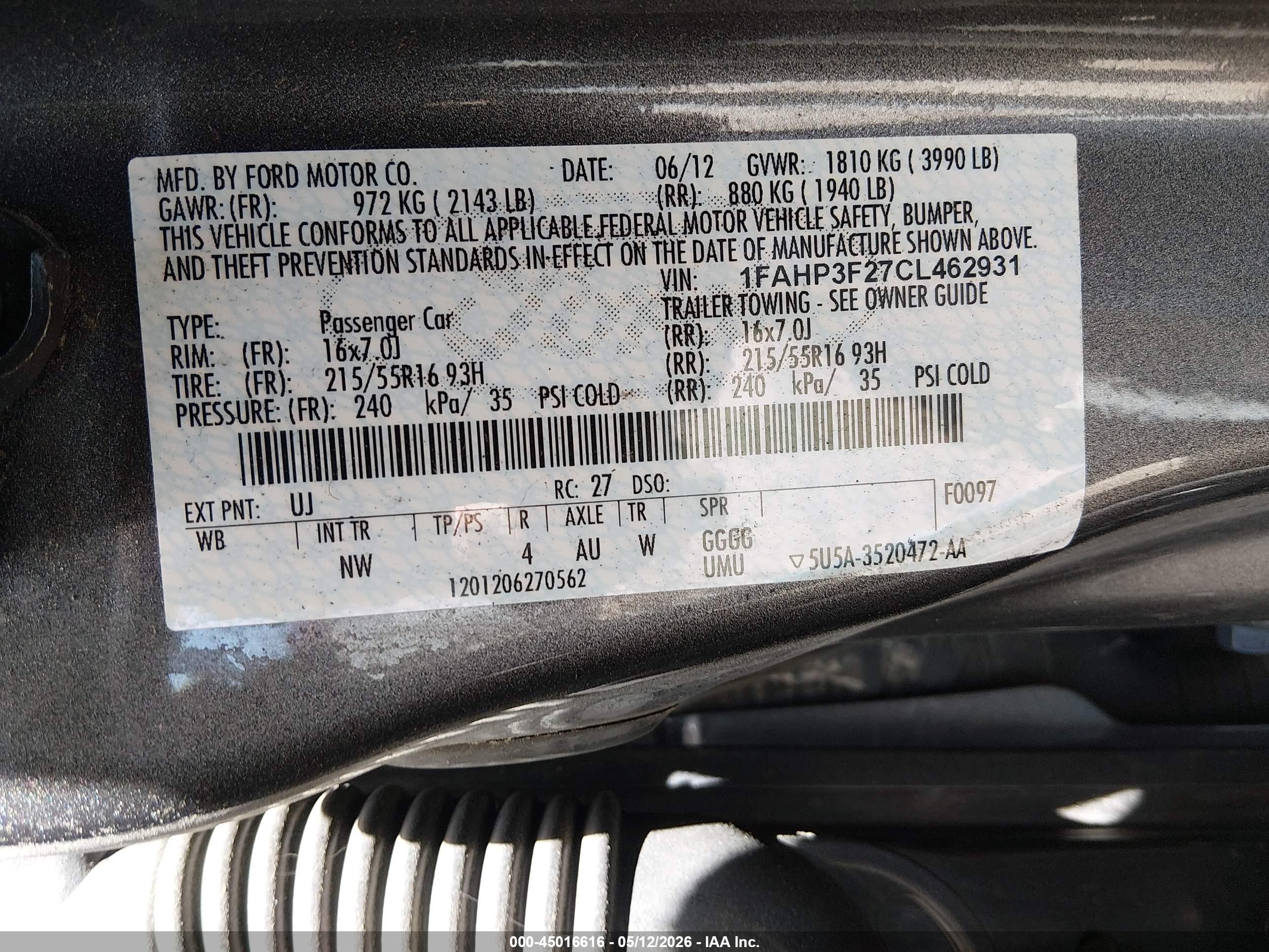 2012 Ford Focus Se Gray vin: 1FAHP3F27CL462931