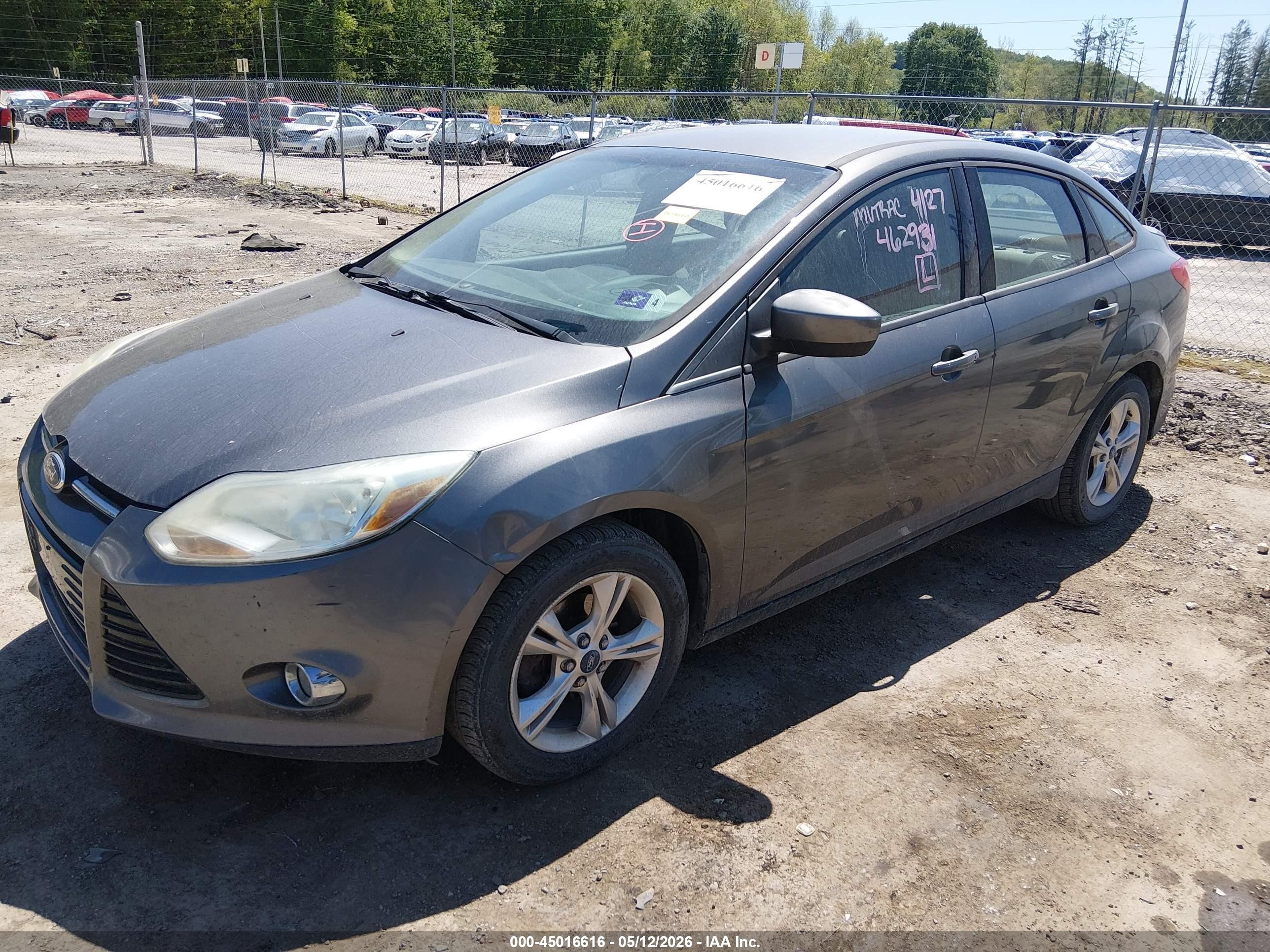 2012 Ford Focus Se Gray vin: 1FAHP3F27CL462931