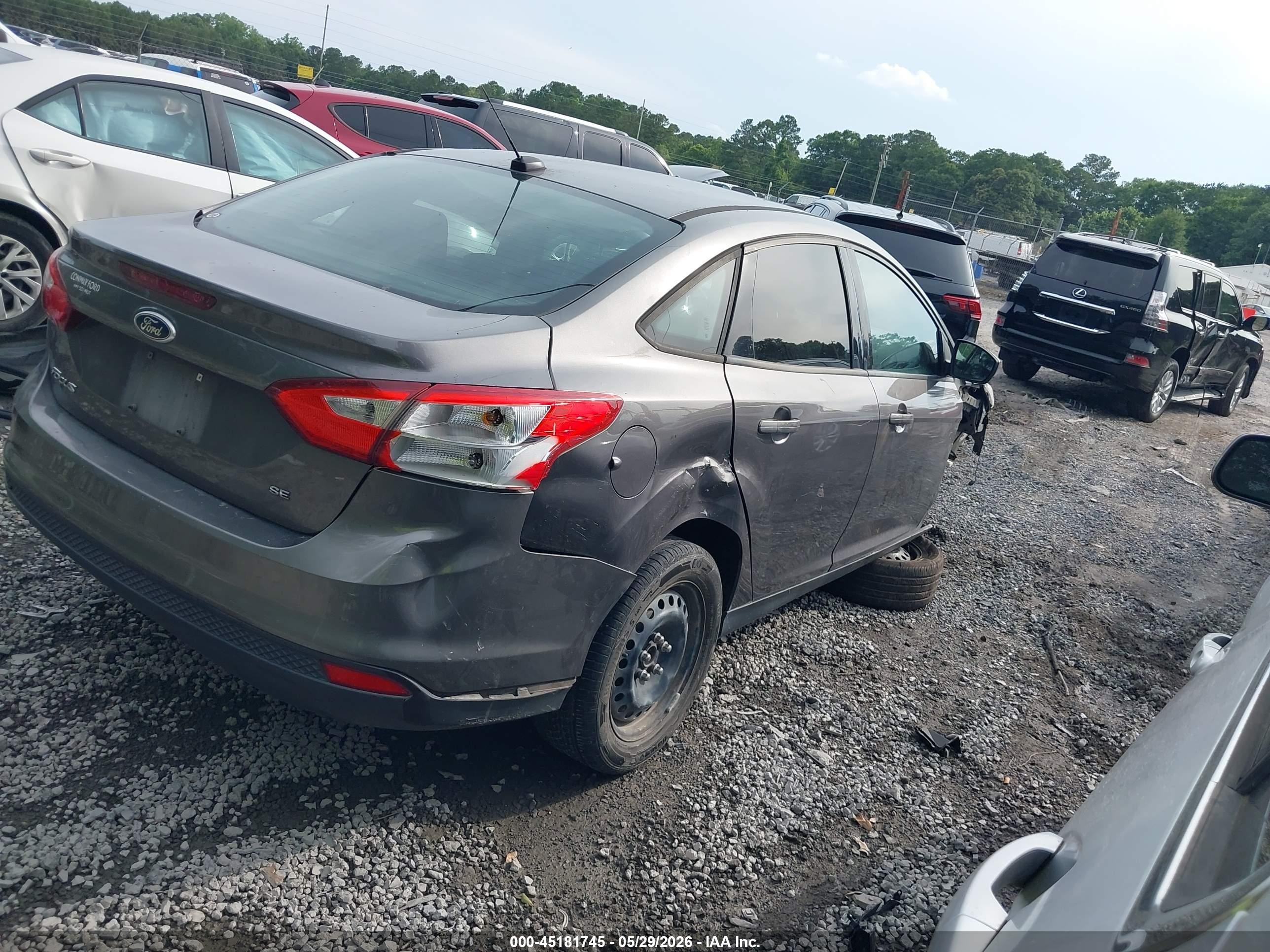 2012 Ford Focus Se Gray vin: 1FAHP3F28CL201534