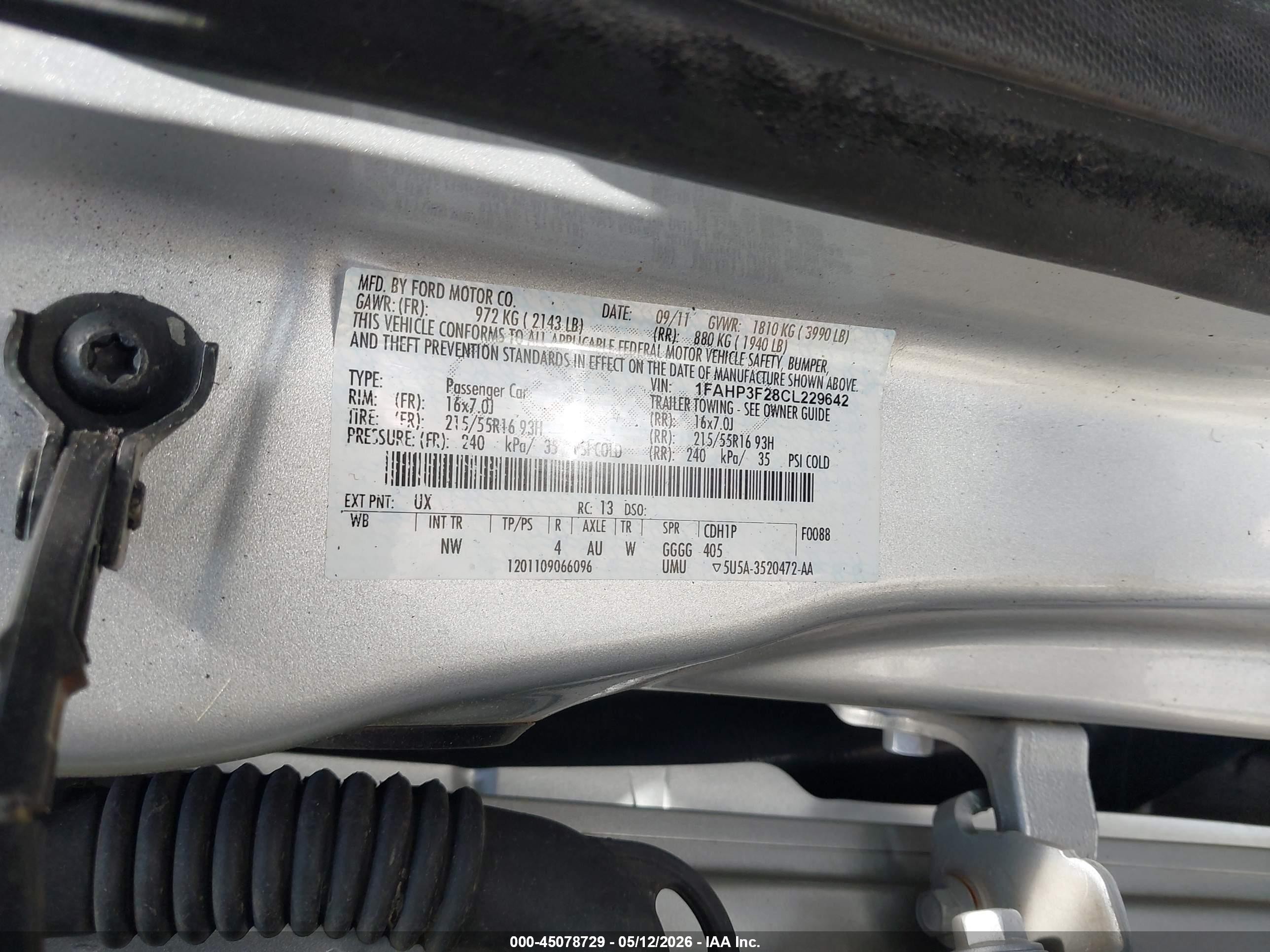 2012 Ford Focus Se Silver vin: 1FAHP3F28CL229642