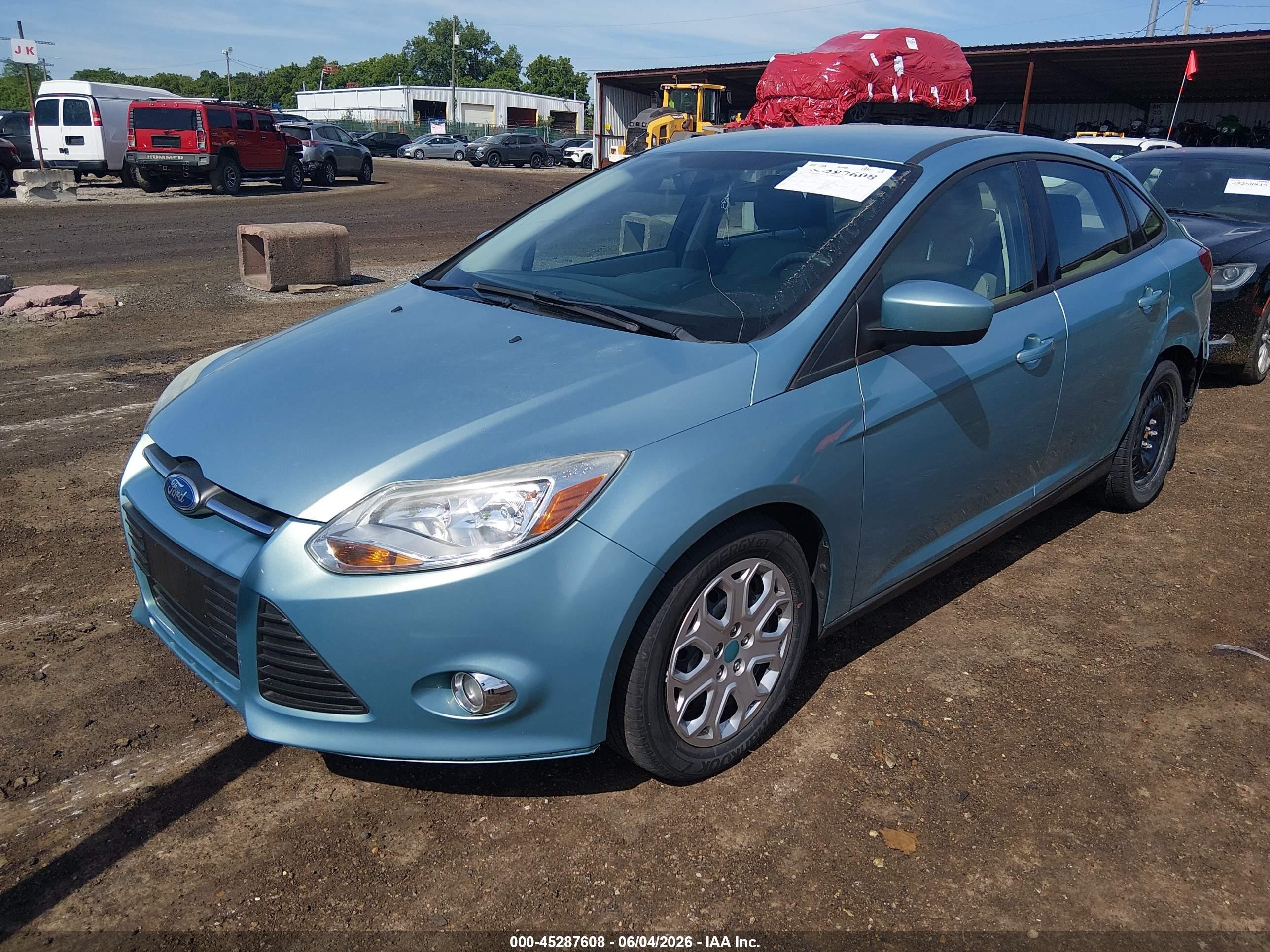 2012 Ford Focus Se Blue vin: 1FAHP3F28CL277691