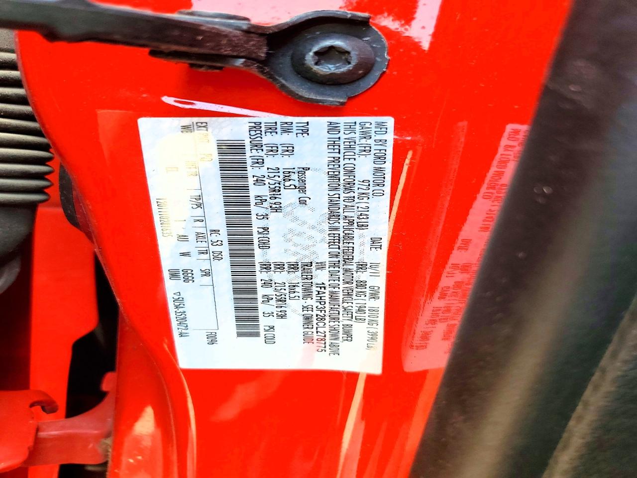2012 Ford Focus Se Red vin: 1FAHP3F28CL278775