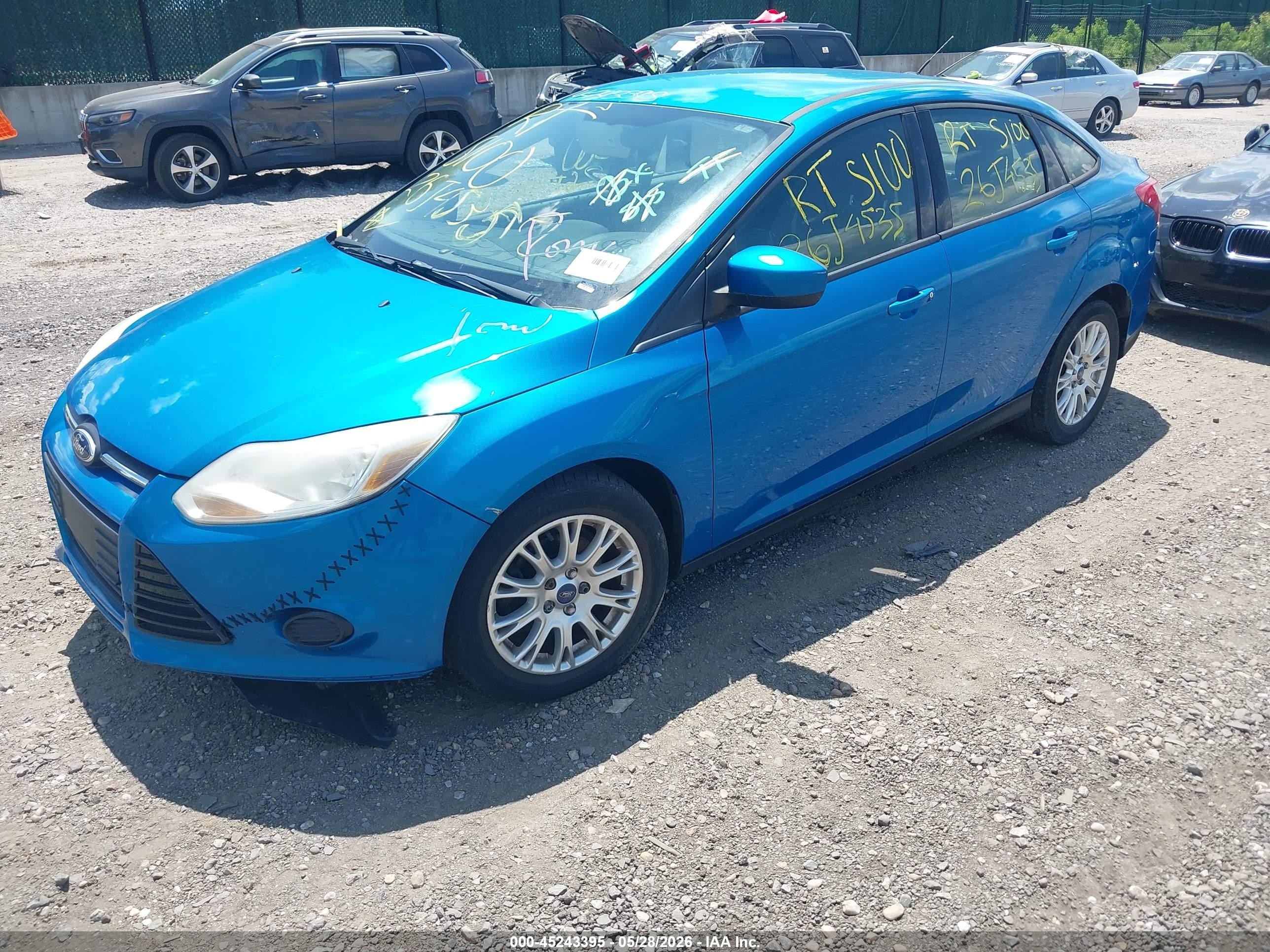 2012 Ford Focus Se Blue vin: 1FAHP3F28CL405699