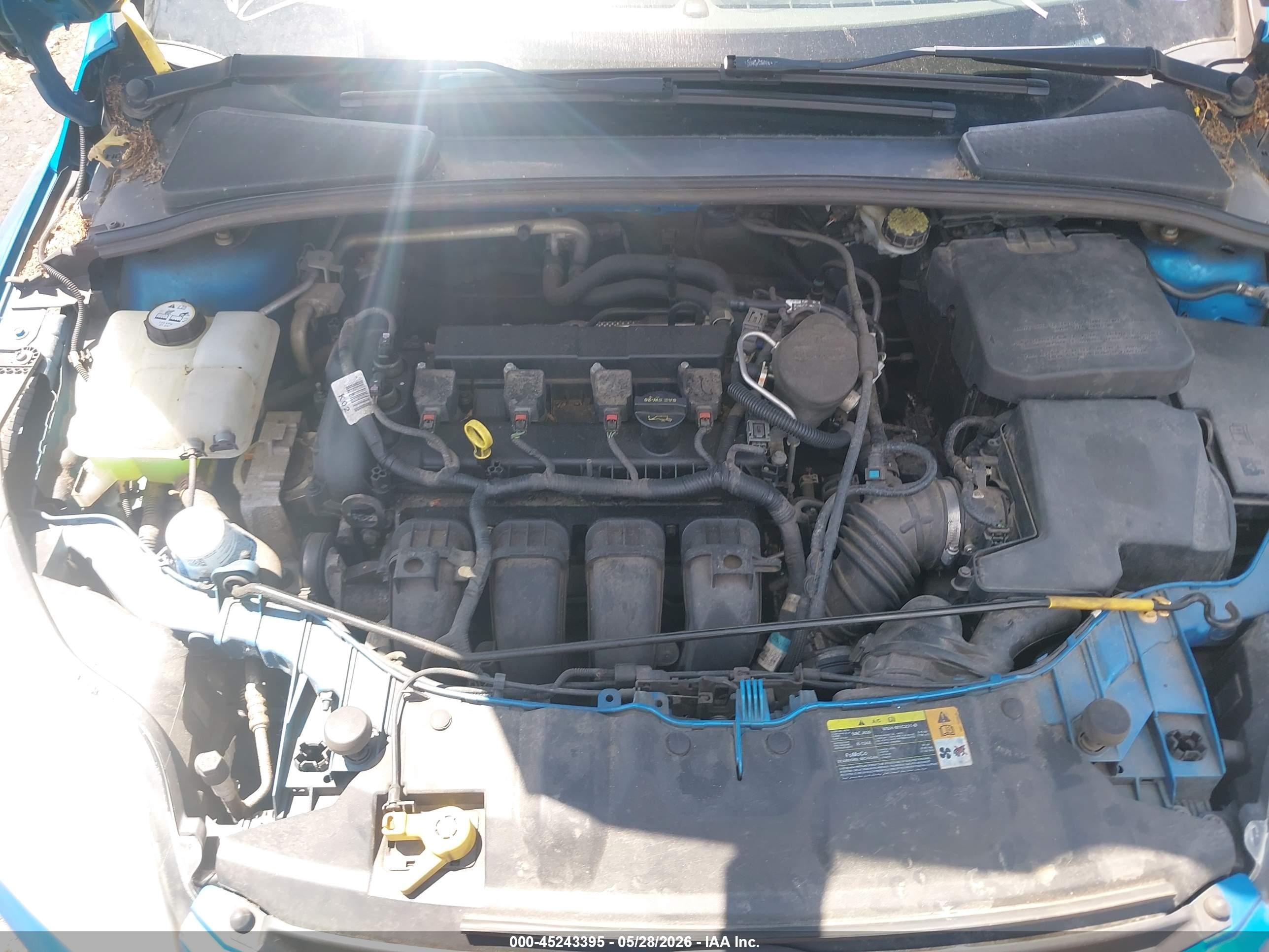 2012 Ford Focus Se Blue vin: 1FAHP3F28CL405699