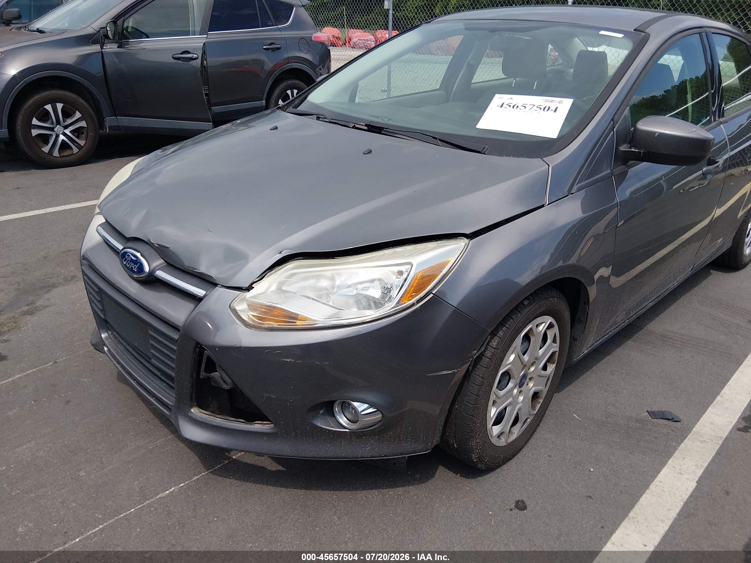 2012 Ford Focus Se Gray vin: 1FAHP3F28CL426424