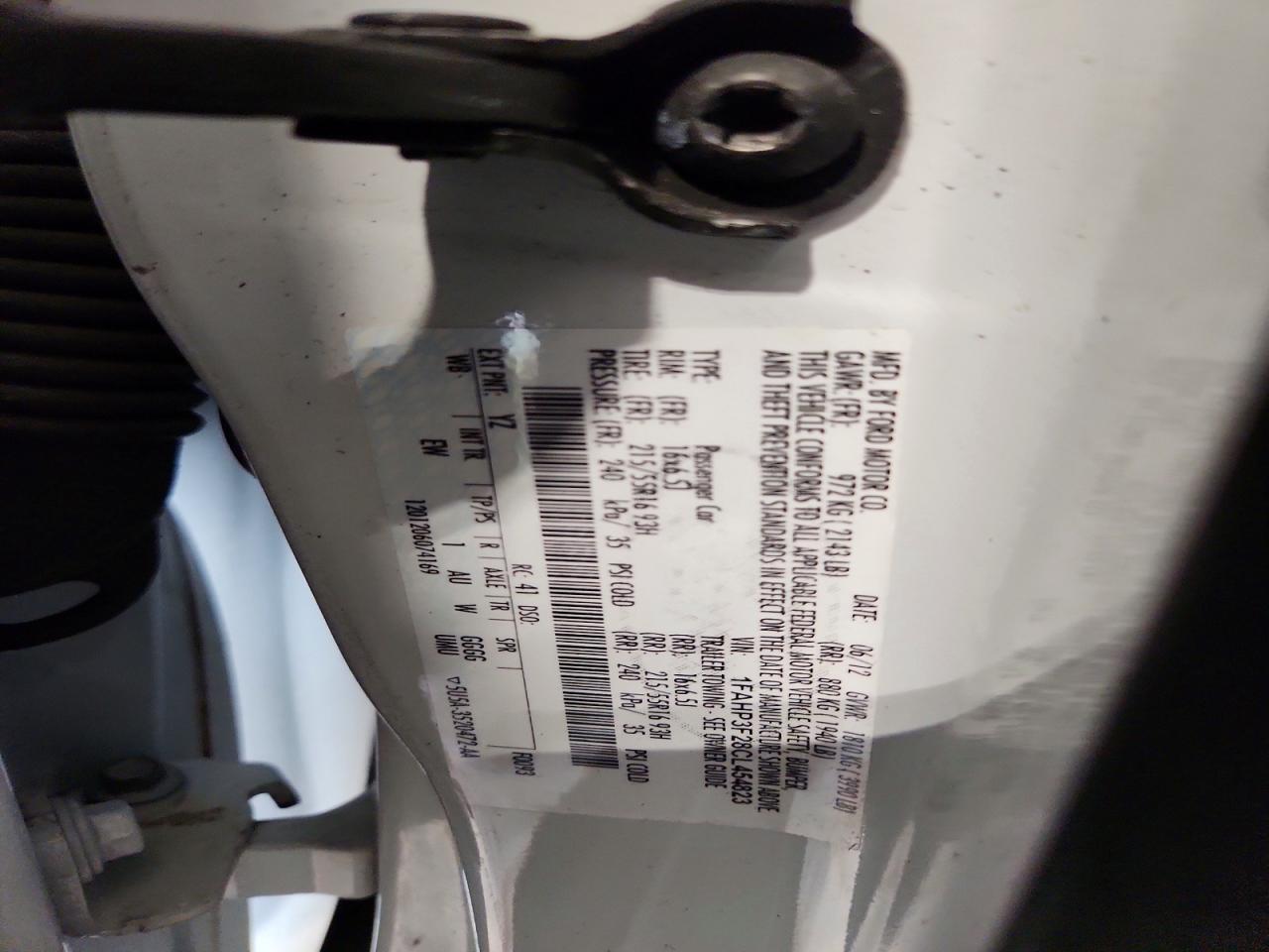 2012 Ford Focus Se White vin: 1FAHP3F28CL454823