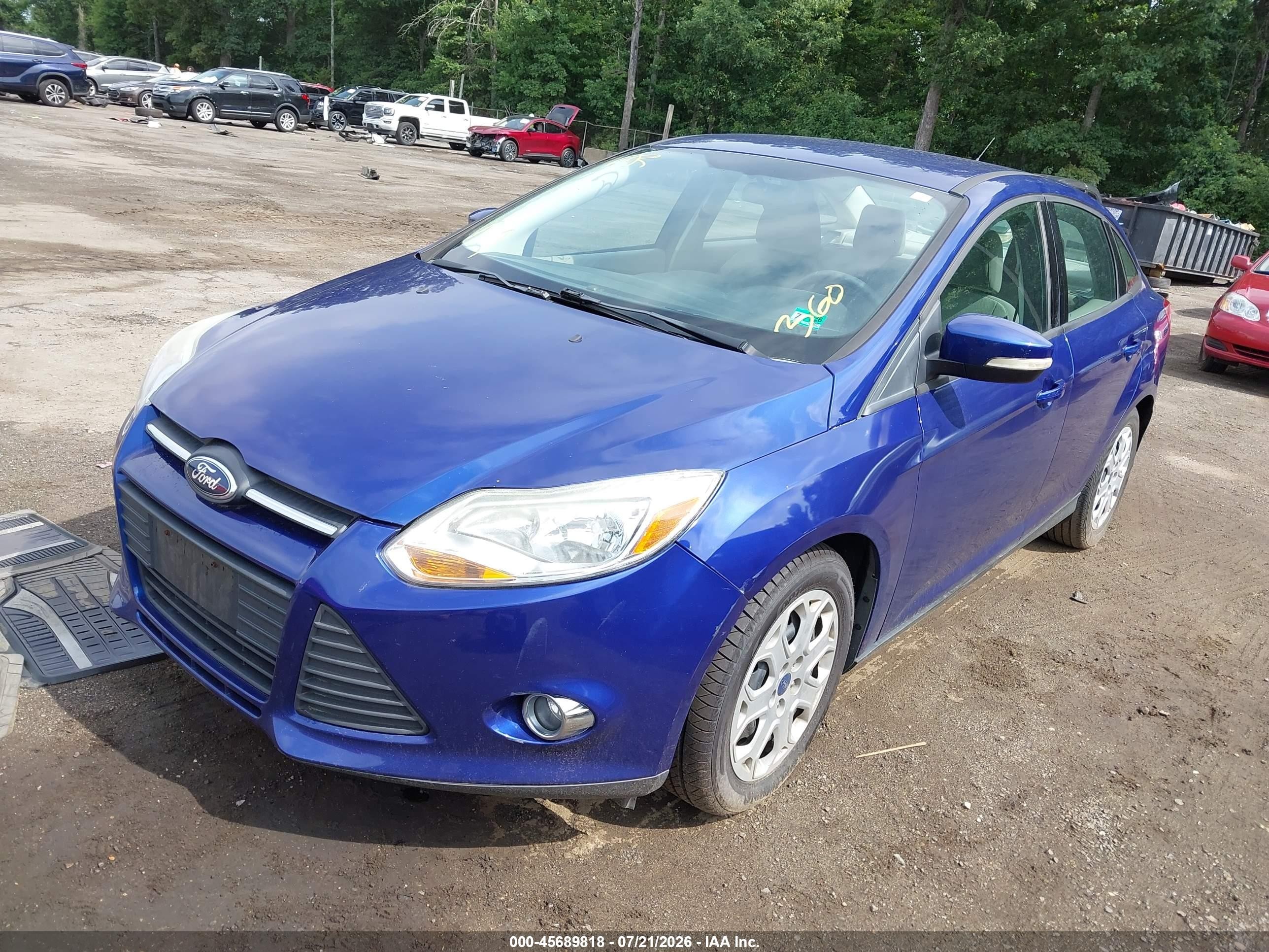2012 Ford Focus Se Blue vin: 1FAHP3F28CL462808