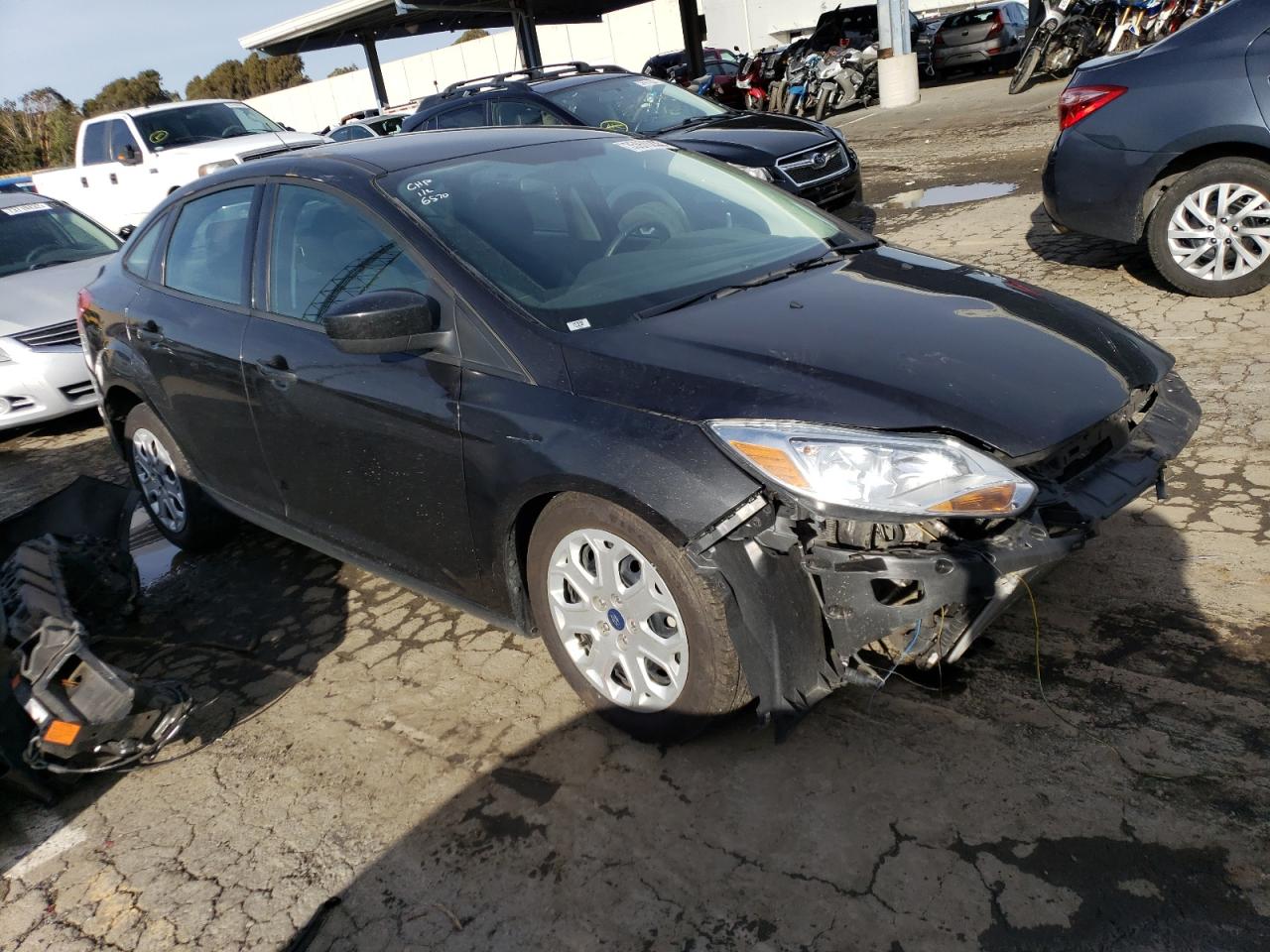 2012 Ford Focus Se Black vin: 1FAHP3F28CL480144