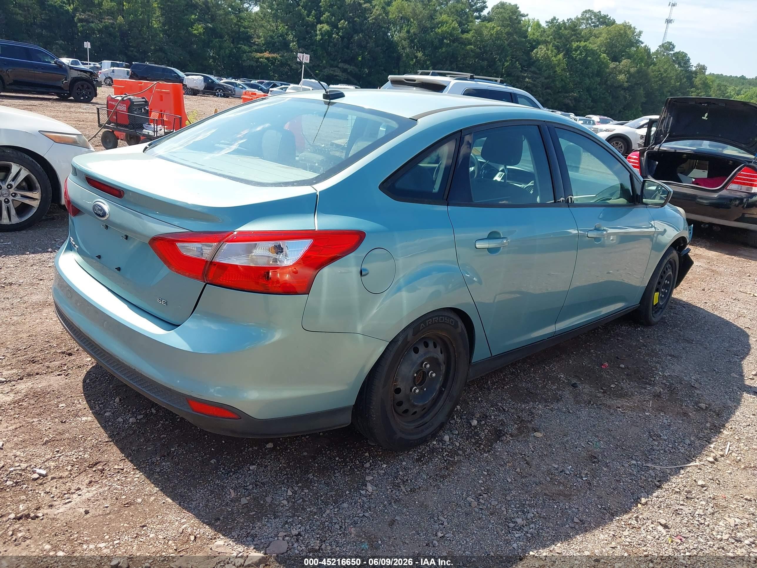 2012 Ford Focus Se Light Blue vin: 1FAHP3F29CL116914