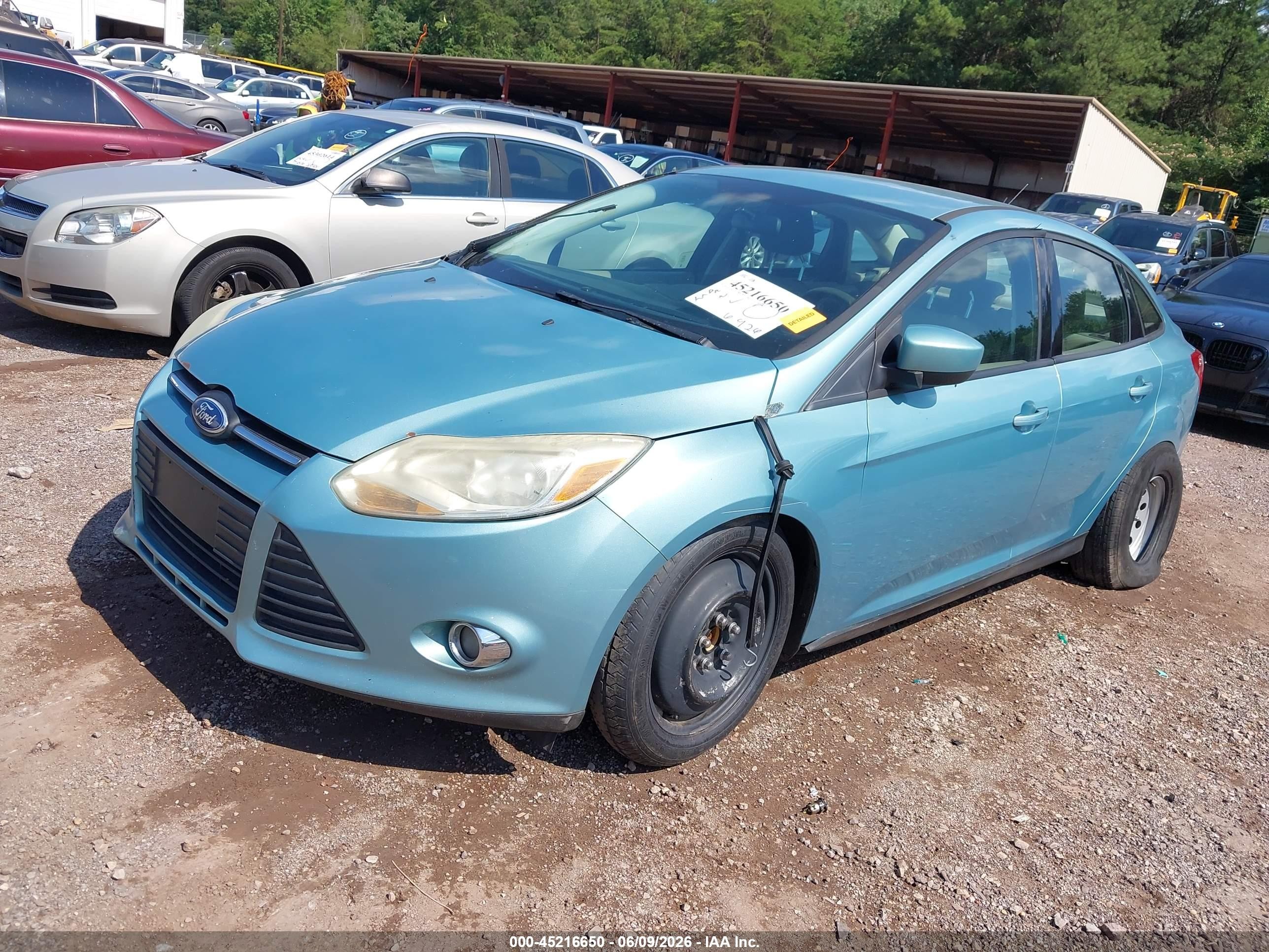 2012 Ford Focus Se Light Blue vin: 1FAHP3F29CL116914