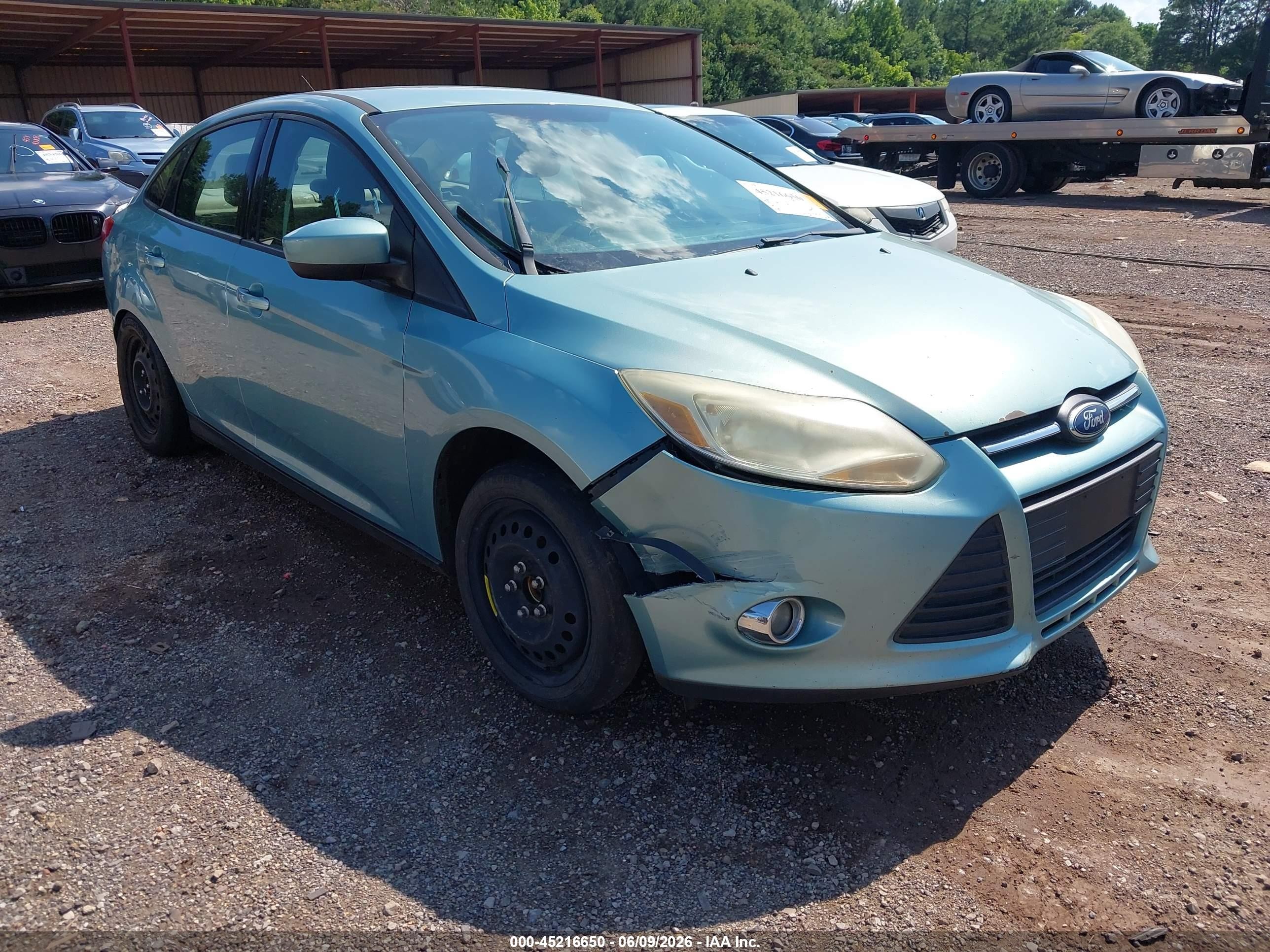 2012 Ford Focus Se Light Blue vin: 1FAHP3F29CL116914