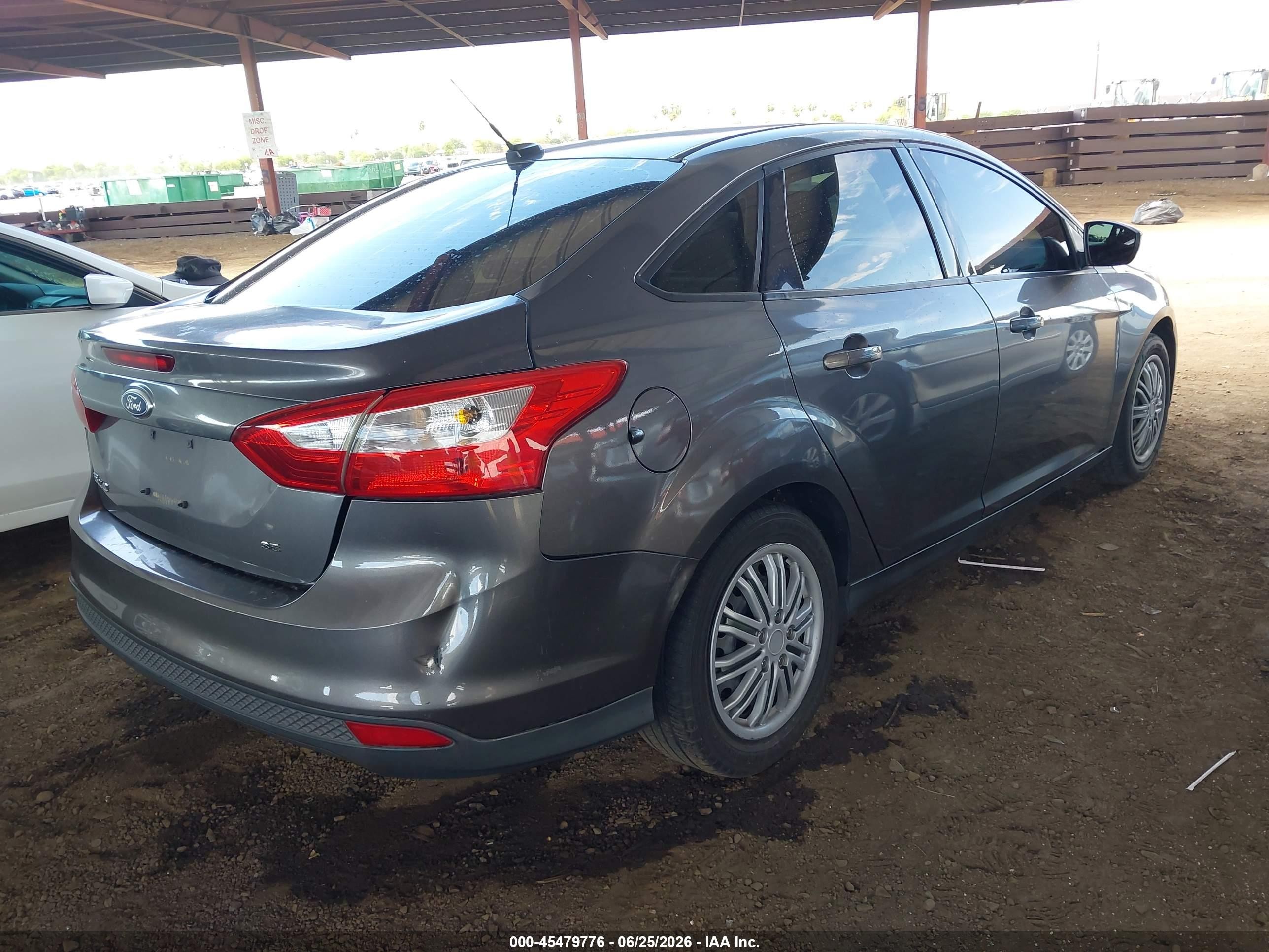 2012 Ford Focus Se Gray vin: 1FAHP3F29CL139948