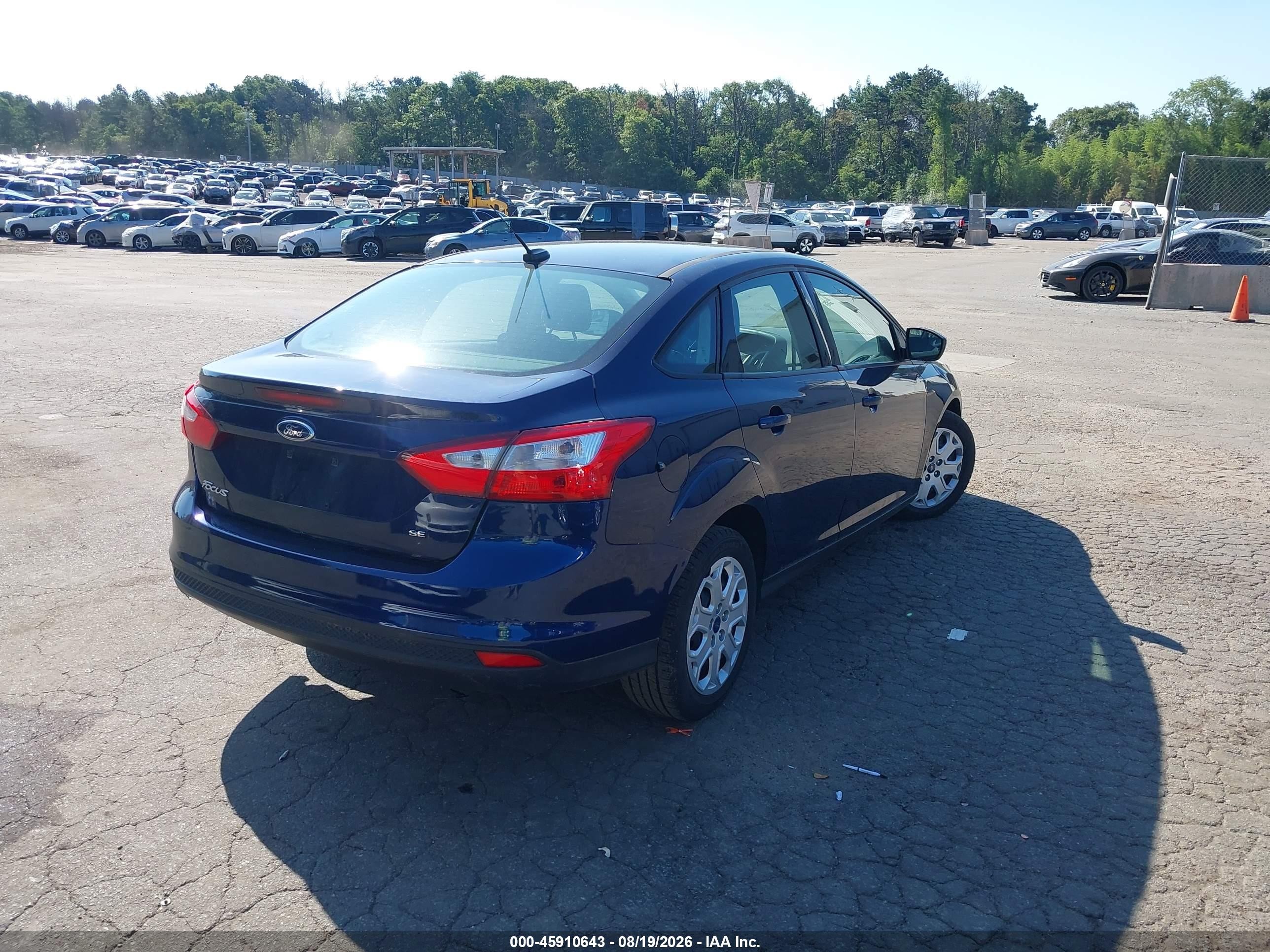 2012 Ford Focus Se Blue vin: 1FAHP3F29CL149248