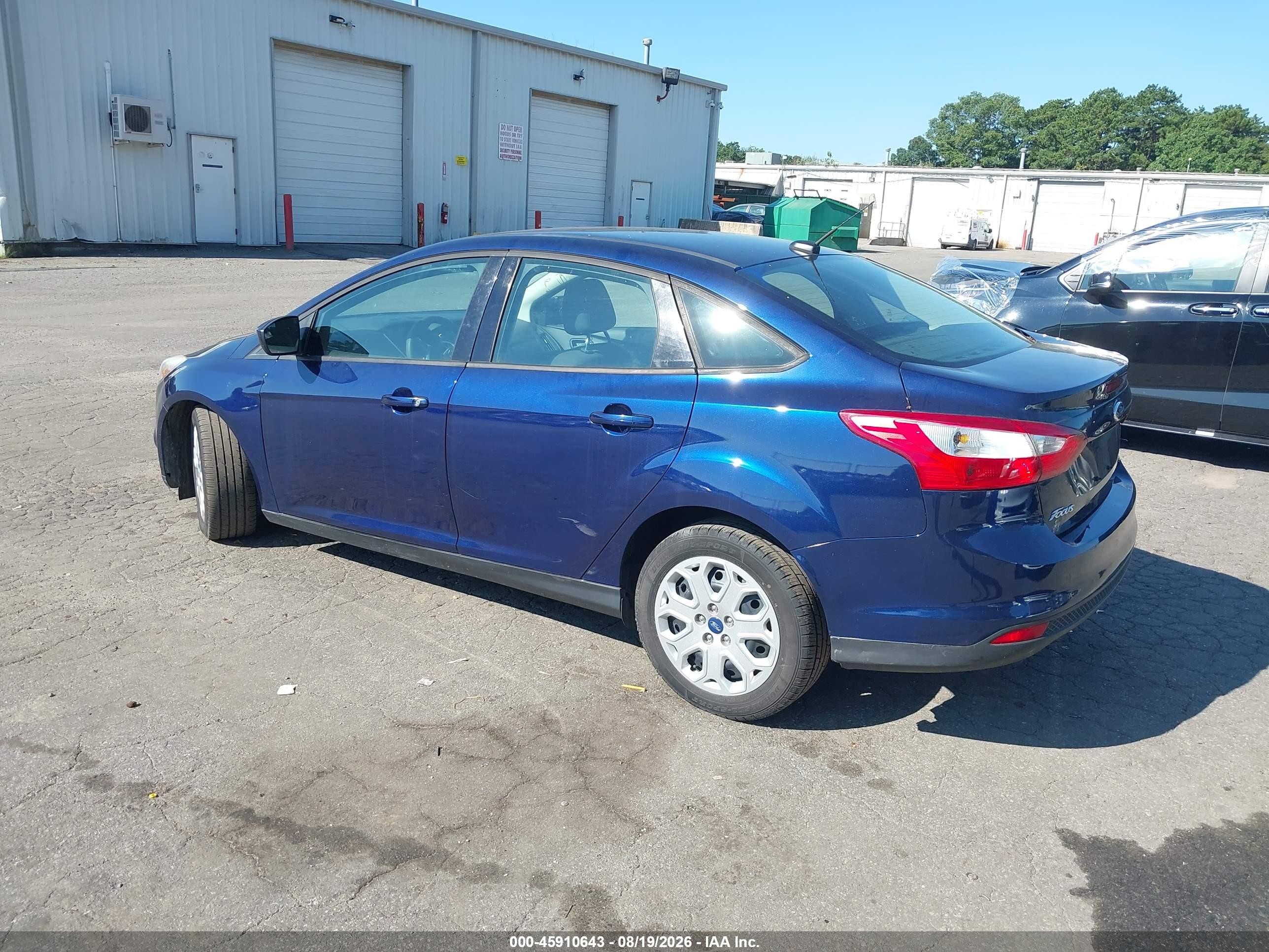 2012 Ford Focus Se Blue vin: 1FAHP3F29CL149248