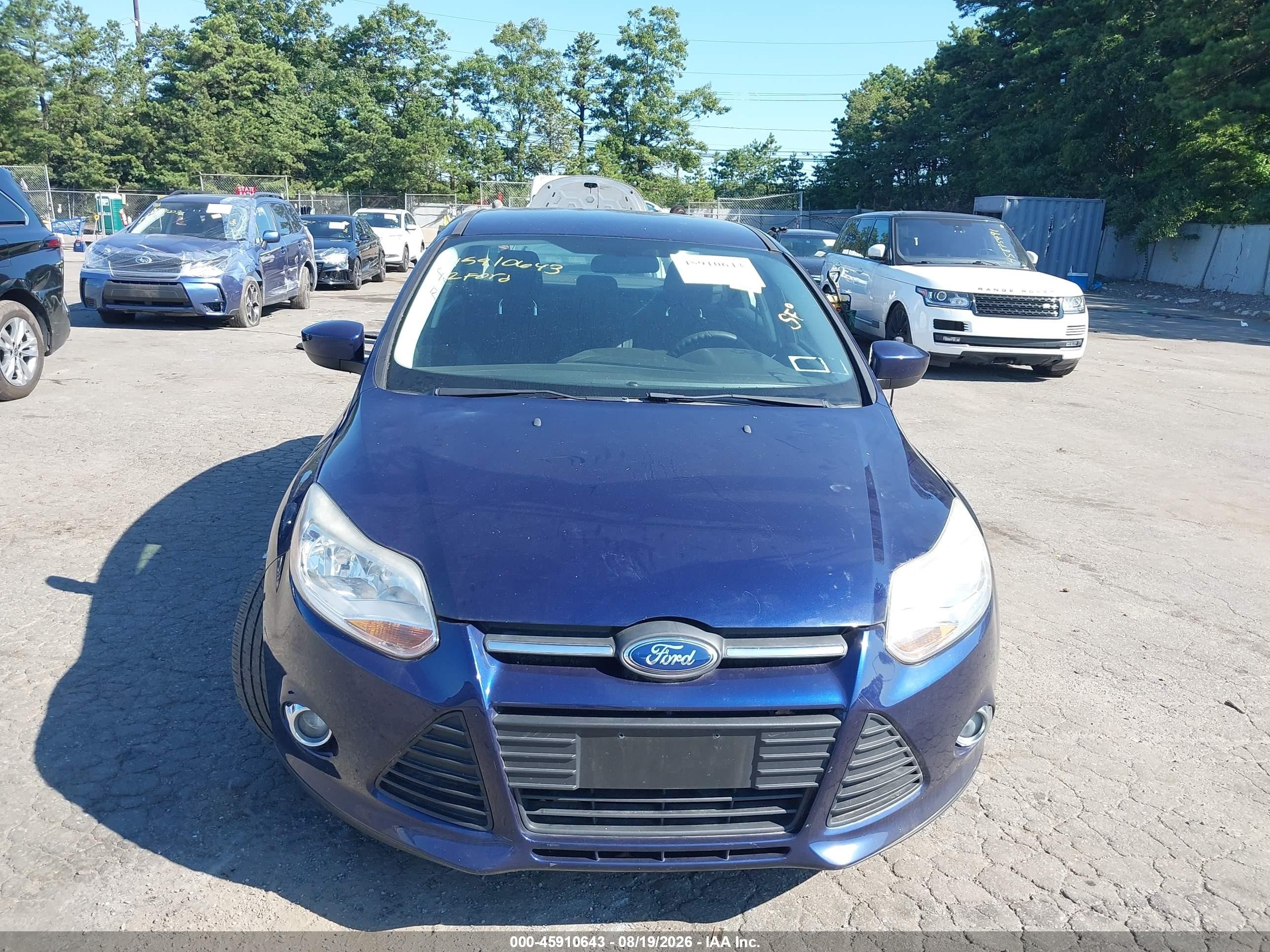 2012 Ford Focus Se Blue vin: 1FAHP3F29CL149248