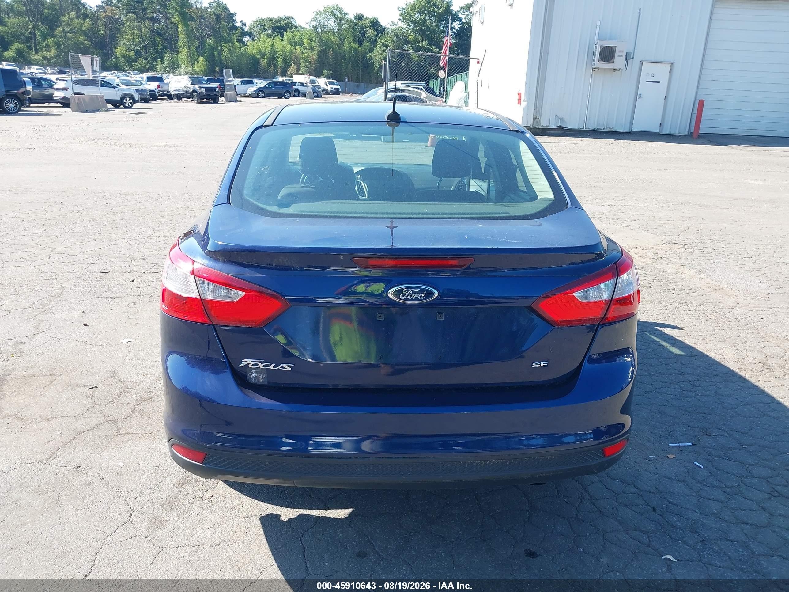 2012 Ford Focus Se Blue vin: 1FAHP3F29CL149248