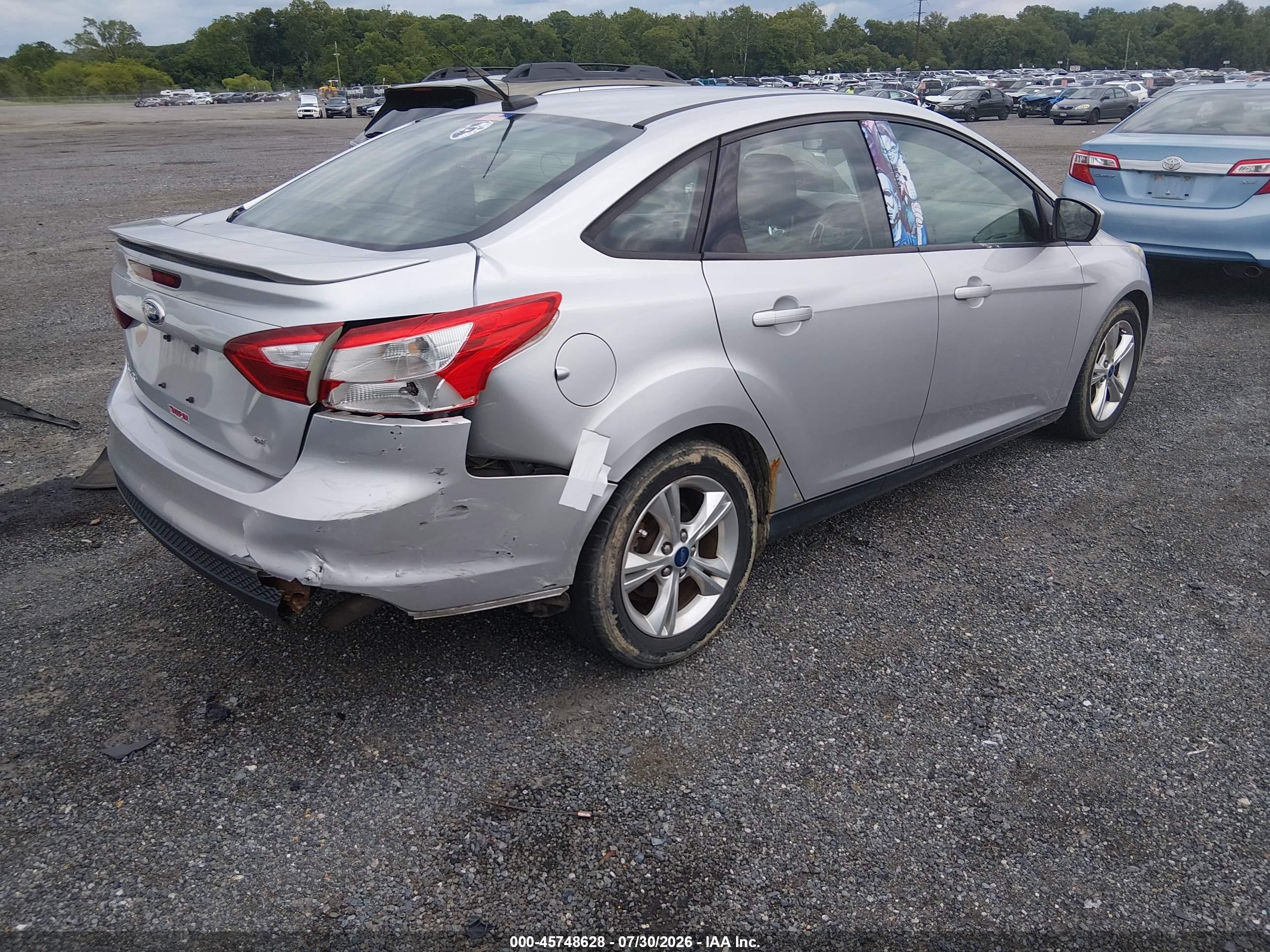 2012 Ford Focus Se Silver vin: 1FAHP3F29CL150237