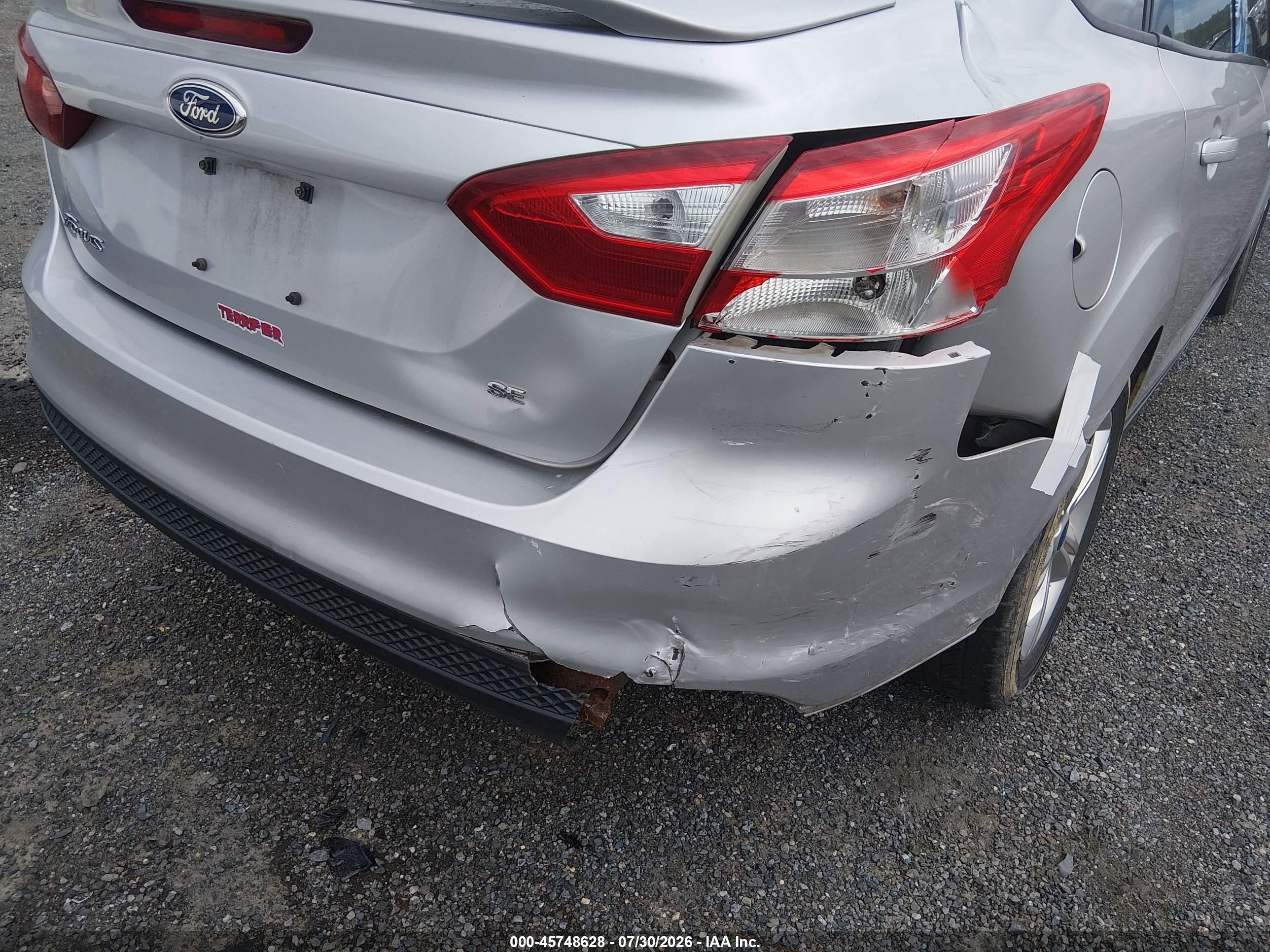 2012 Ford Focus Se Silver vin: 1FAHP3F29CL150237