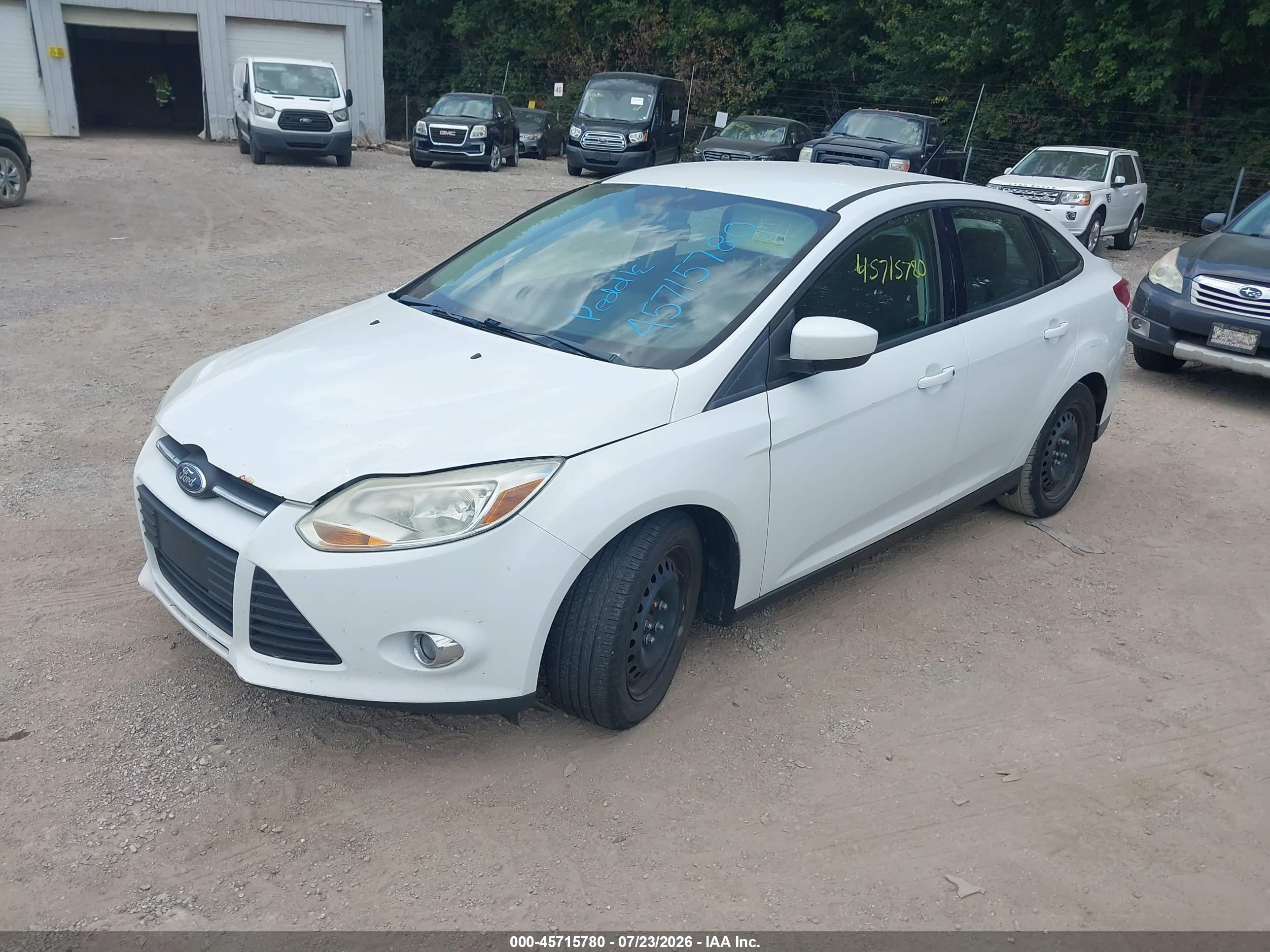 2012 Ford Focus Se White vin: 1FAHP3F29CL186641