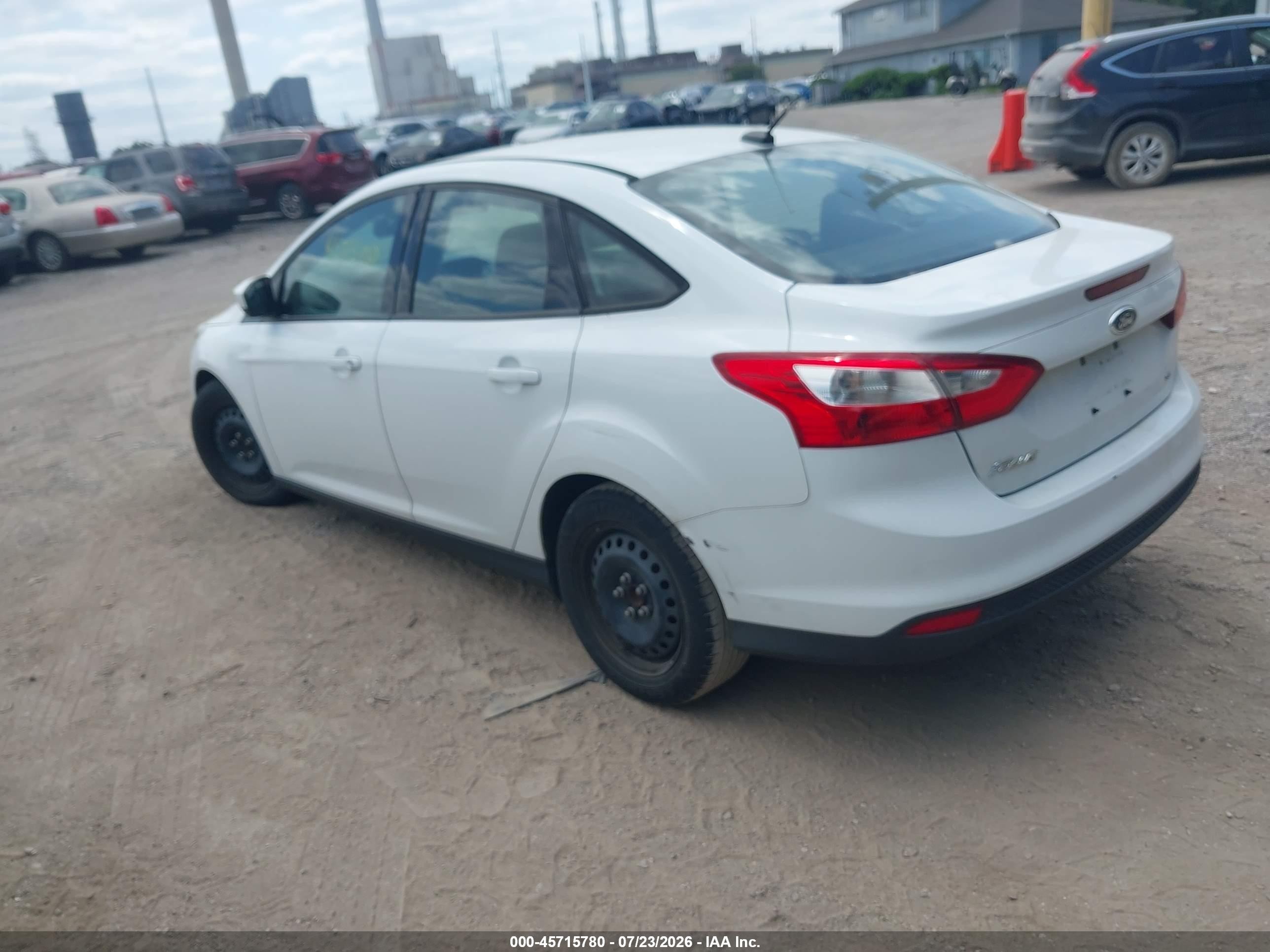 2012 Ford Focus Se White vin: 1FAHP3F29CL186641