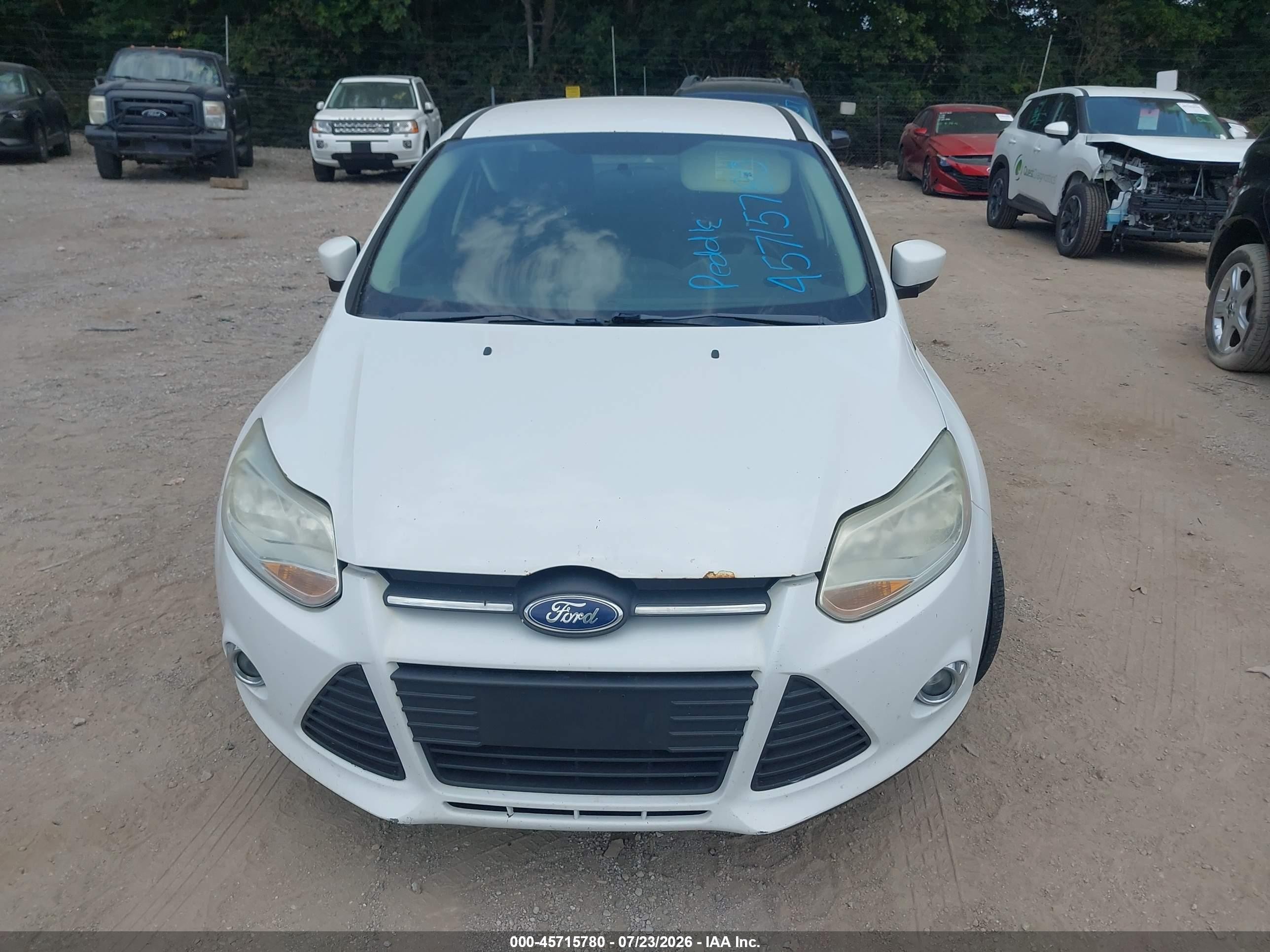 2012 Ford Focus Se White vin: 1FAHP3F29CL186641
